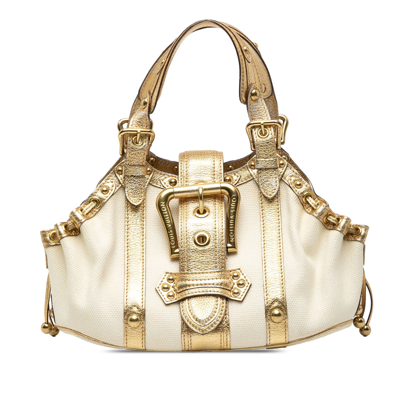 Theda Treanonne GM canvas shoulder bag with metallic leather trim by Louis Vuitton (1 of 6)