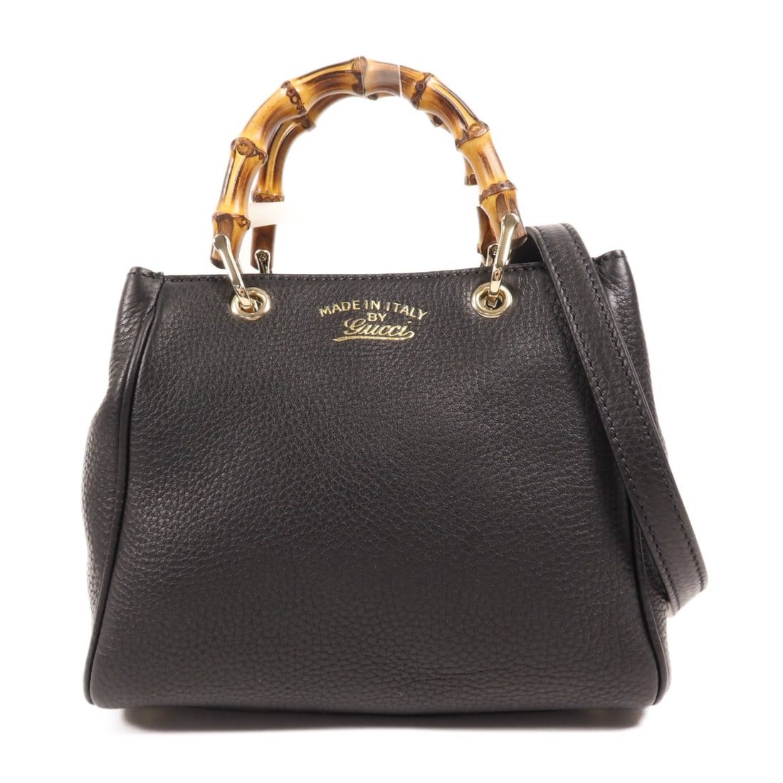 GUCCI GG 2 Way Shoulder Bag Black Calfskin Leather 368823 (1 of 12)