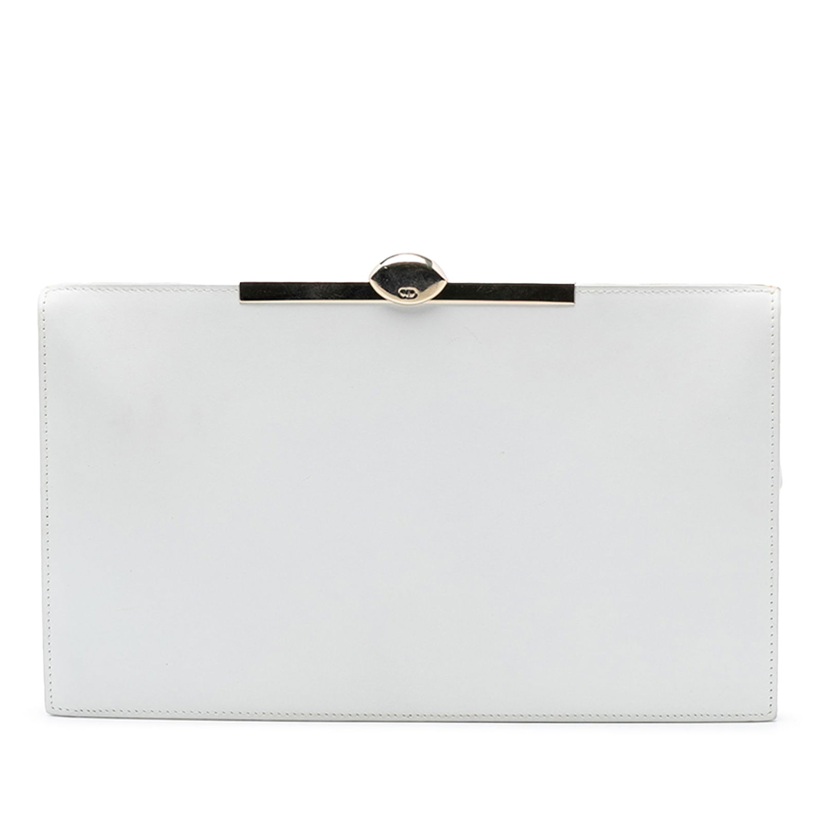 White Leather Clutch Bag with Clasp by Dior (1 of 7)