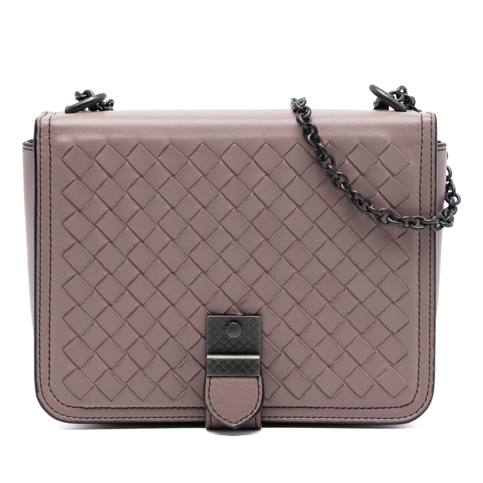 Small Pink Nappa Leather Shoulder Bag by Bottega Veneta Intrecciato (1 of 7)