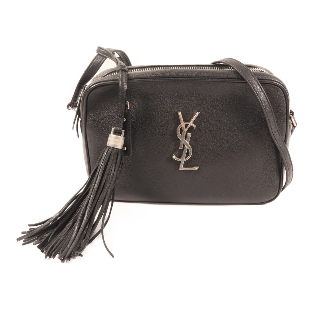 Saint Laurent Lou Camera Shoulder Bag Black Calfskin Leather Silver Hardware (1 of 17)