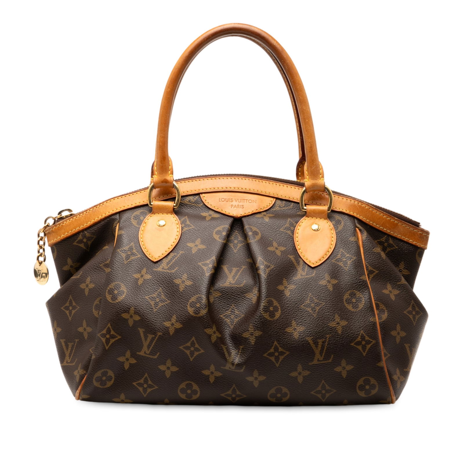 Louis Vuitton Tivoli PM Brown Monogram Canvas Vachetta Leather Tote Bag (1 of 8)