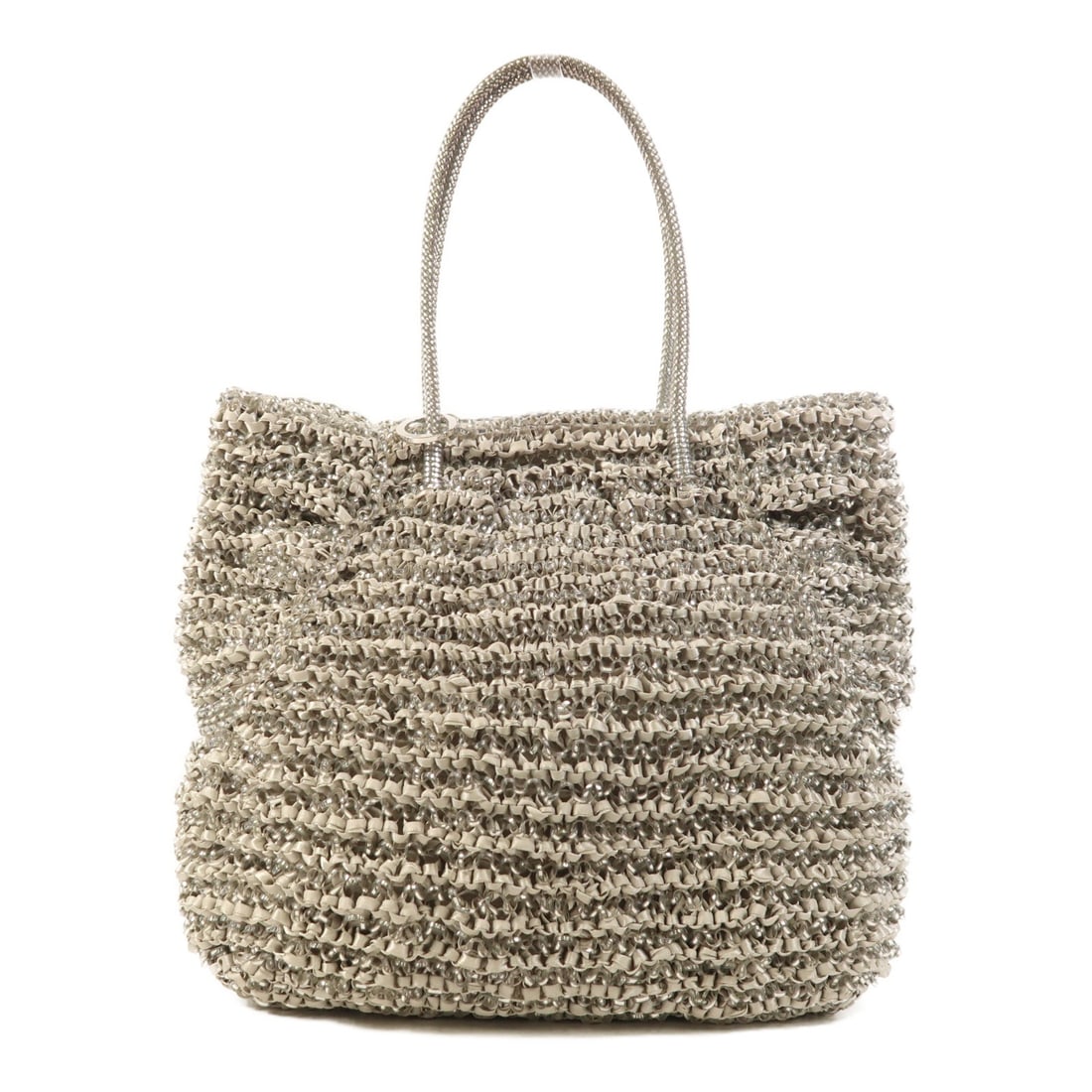 ANTEPRIMA Silver PVC Wire Shoulder Tote Purse (1 of 14)