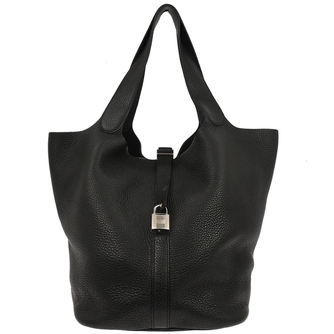 Black Leather Hermes Picotin Lock Handbag 25cm x 31cm x 32cm (1 of 10)