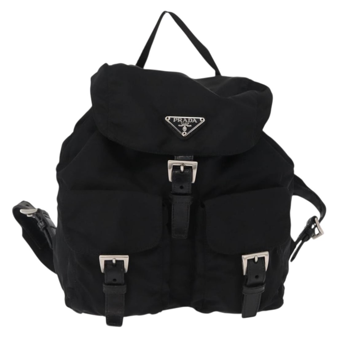 Prada Tessuto Black Nylon Backpack with Dual Front Pockets (1 of 18)