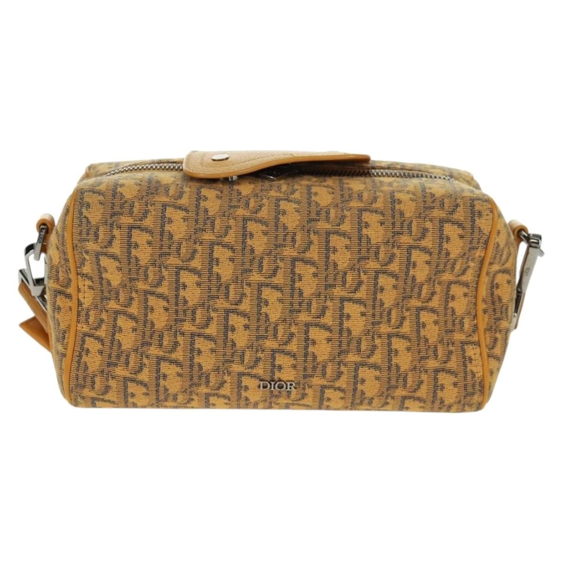 Yellow Canvas Lingot Shoulder Bag by Christian Dior 22x10x10cm: Yellow Canvas Lingot Shoulder Bag by Christian Dior 22x10x10cm Christian Dior Lingot Bag designed for men, crafted from yellow canvas with leather accents. The bag features a shoulder strap and metal