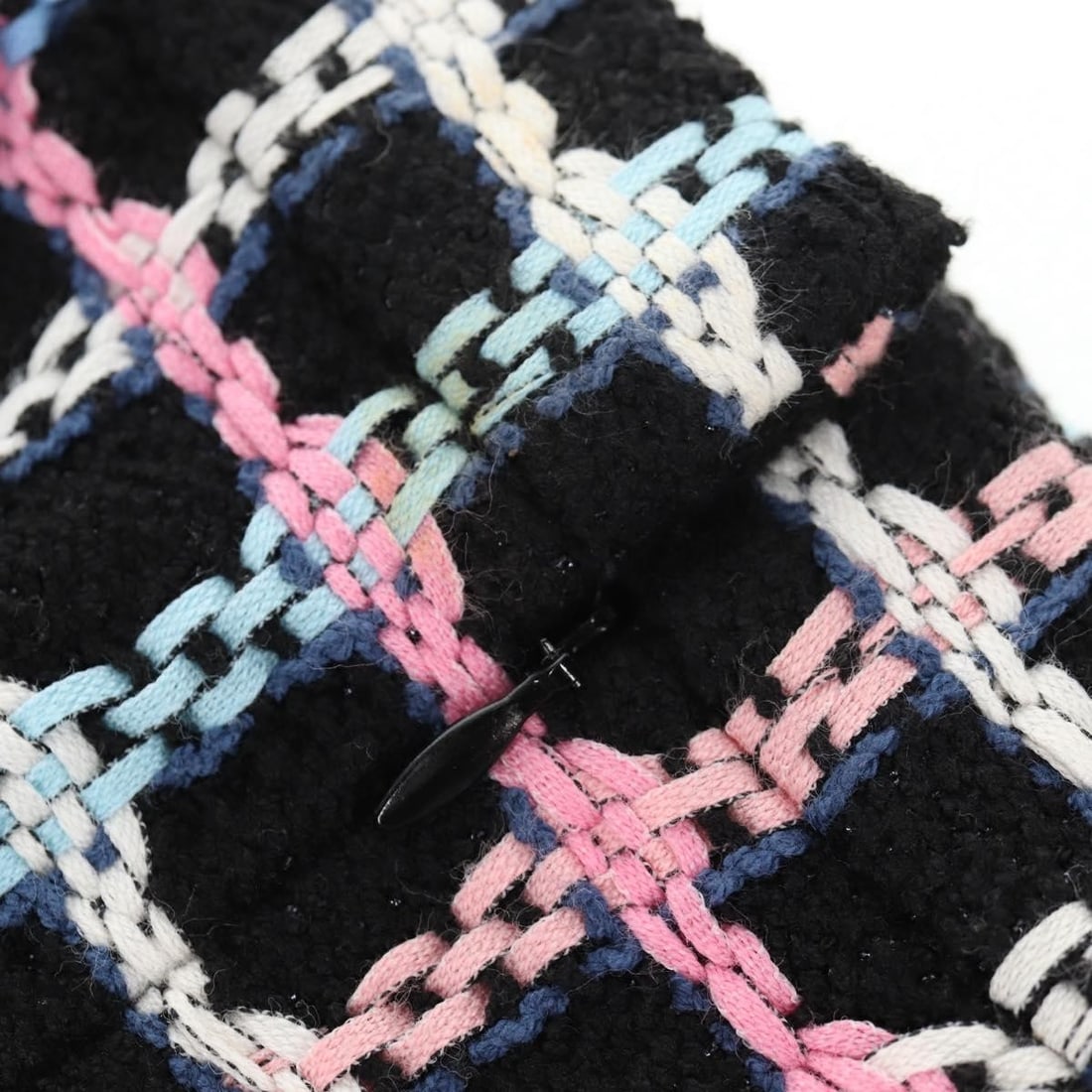 CHANEL Navy Silk Tweed Skirt Authenticated France - 8