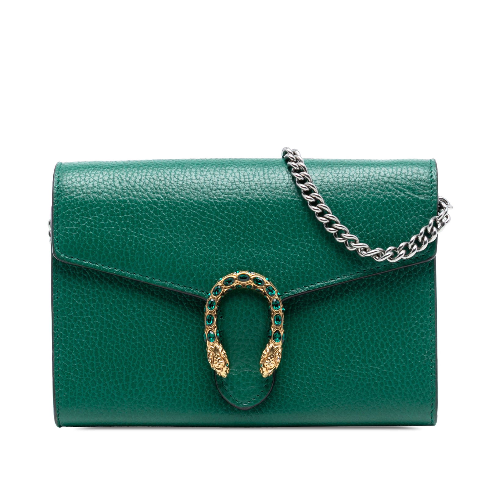 Gucci Dionysus Green Leather Chain Wallet Shoulder Bag (1 of 7)