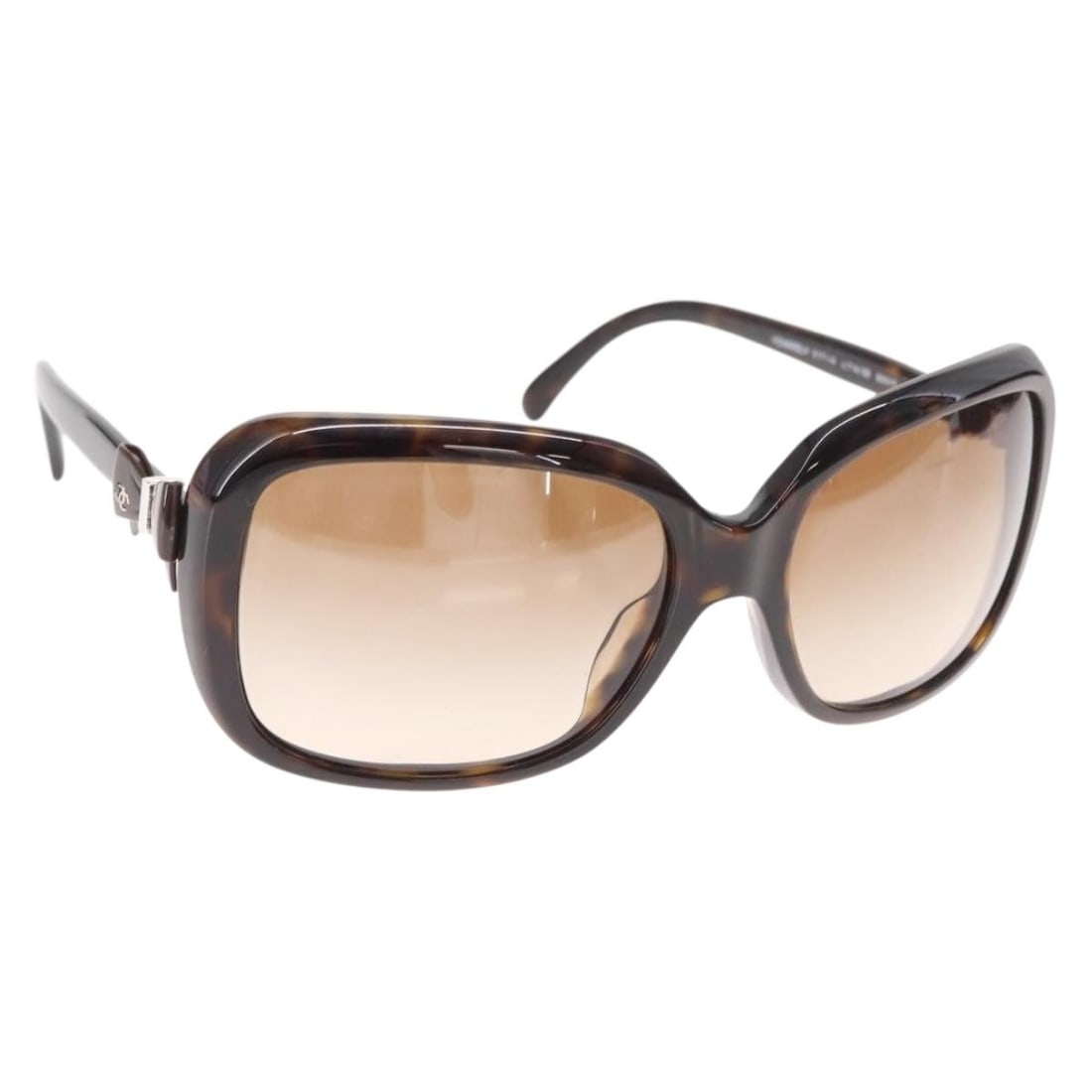 CHANEL Coco Mark Dark Brown Sunglasses Authentic Plastic Italy (1 of 14)
