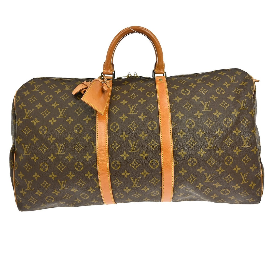Keepall 55 Brown Canvas Travel Bag by Louis Vuitton (1 of 8)