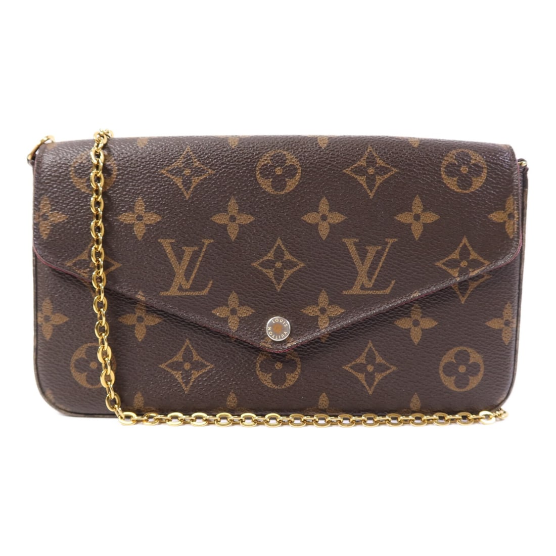 LOUIS VUITTON Pochette Felicie Chain Shoulder Bag M61276 Monogram Brown (1 of 15)