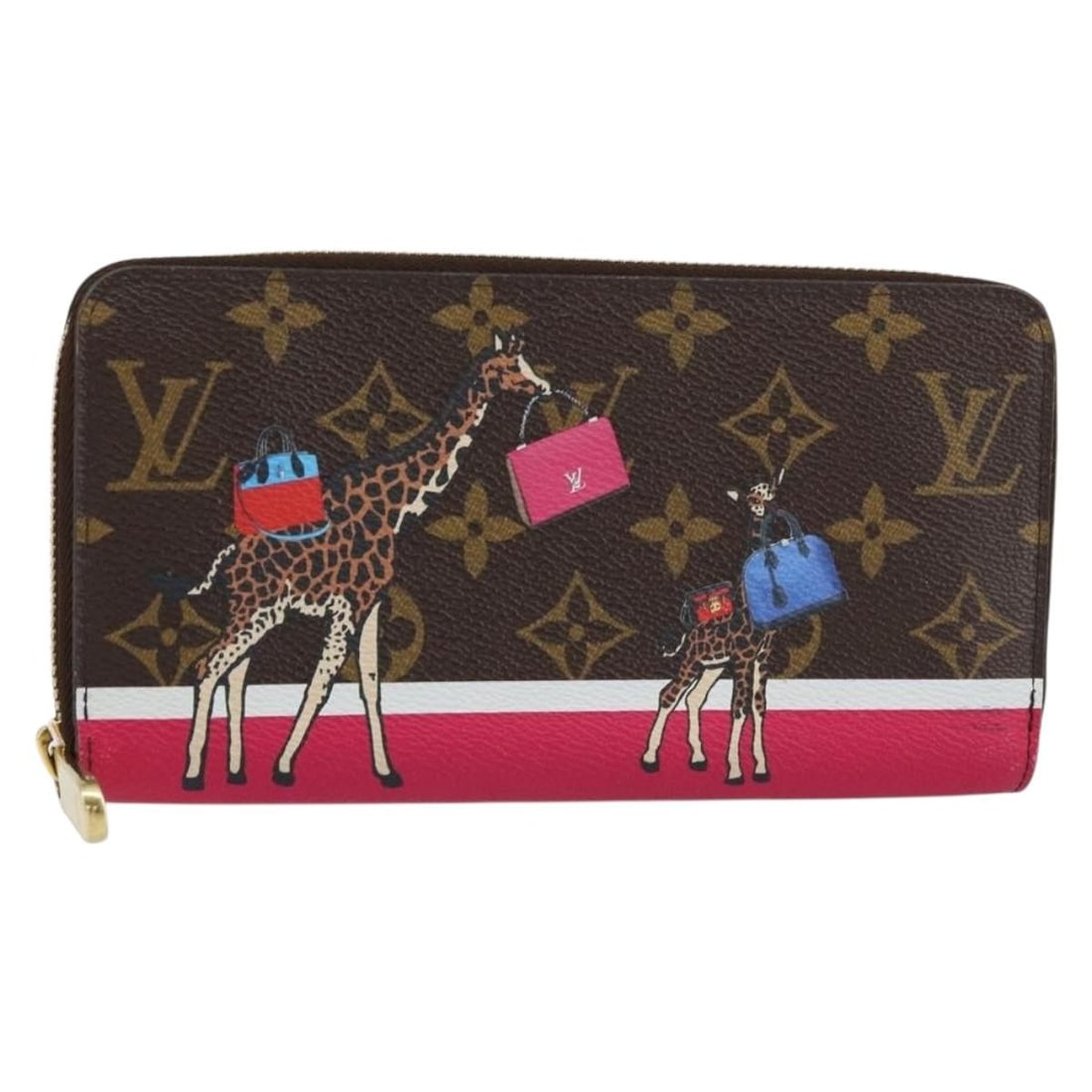 LOUIS VUITTON Monogram Zippy Giraffe Long Wallet M62085 Auth: LOUIS VUITTON Monogram Zippy Giraffe Long Wallet M62085 Auth This authentic LOUIS VUITTON Monogram Zippy Wallet is a stylish long wallet crafted from durable Monogram Canvas. It features a classic mon