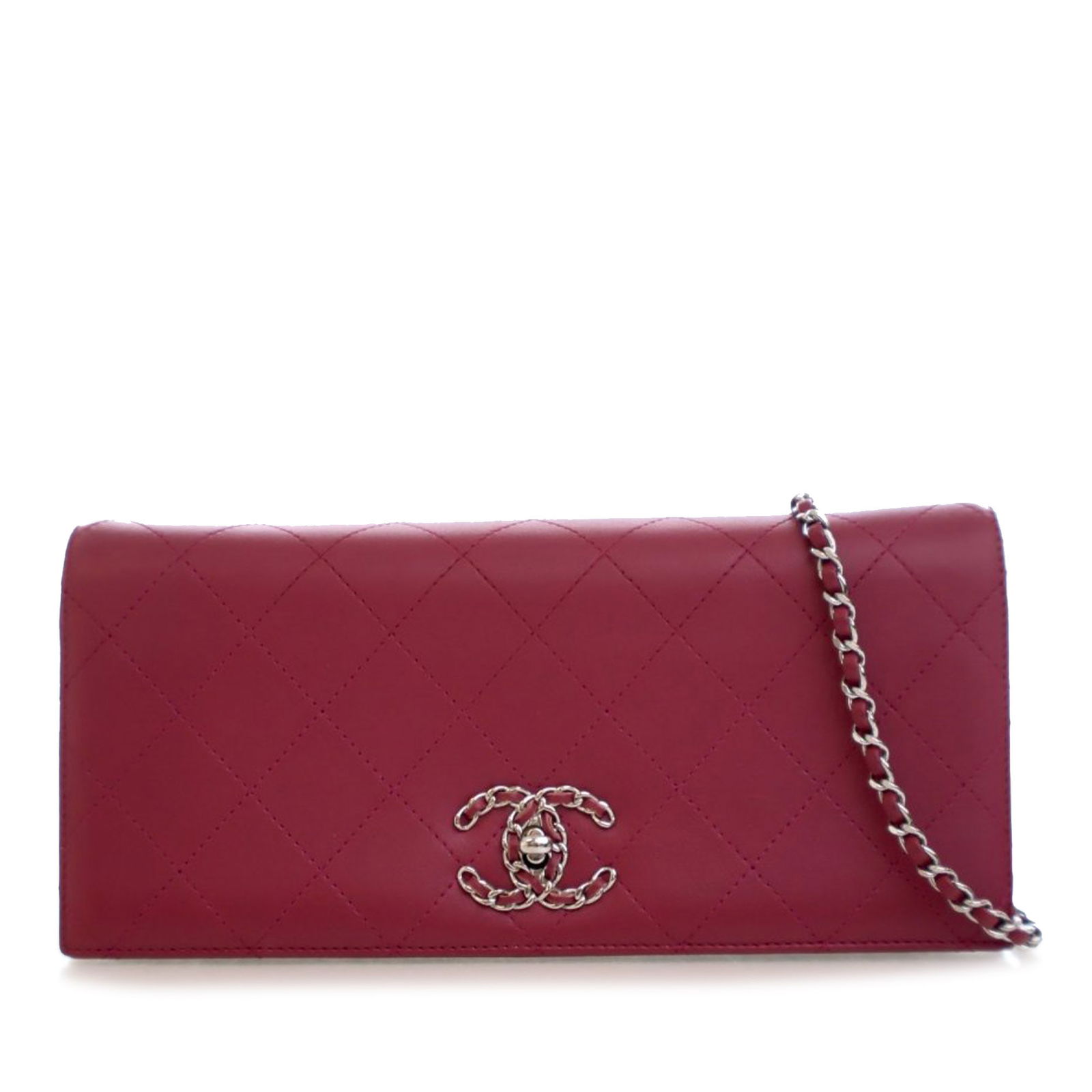 Chanel 19 Pink Lambskin Quilted Chain Shoulder Clutch Bag (1 of 15)