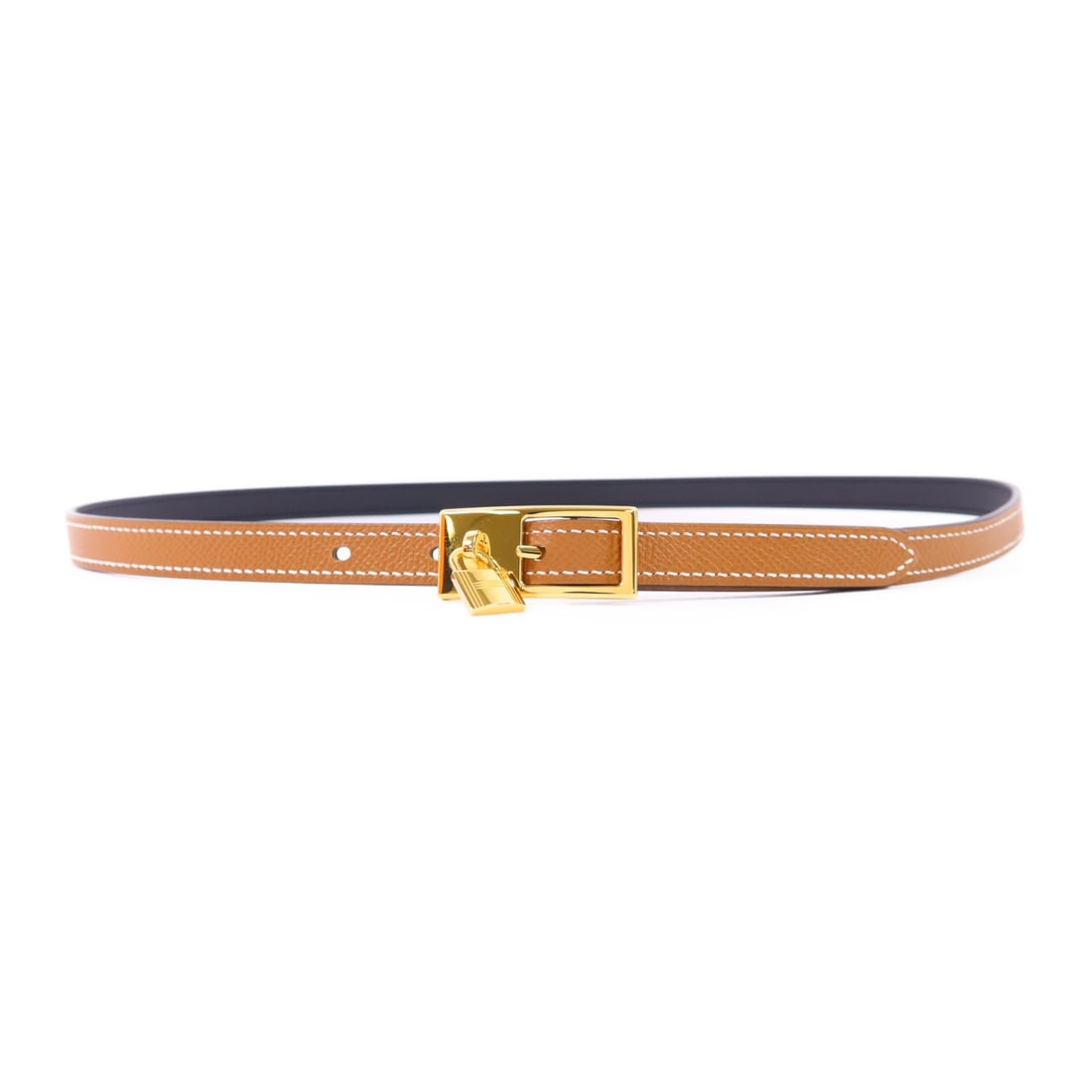 Hermes Lucky 15 Reversible Epsom and Swift Leather Belt Gold Noir GHW: Hermes Lucky 15 Reversible Epsom and Swift Leather Belt Gold Noir GHW This Hermes Lucky 15 reversible belt is crafted from Epsom and Swift calfskin leather in a gold and noir colorway. It features gol