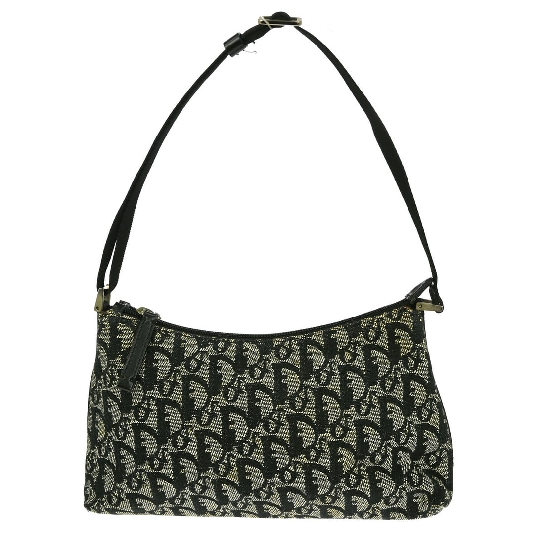 Vintage Dior Black Canvas Trotter Bag 25cm x 14cm x 6cm: Vintage Dior Black Canvas Trotter Bag 25cm x 14cm x 6cm This Christian Dior Vintage Trotter Handbag is crafted from black canvas and features a classic design for women. Made in Italy, the handbag off