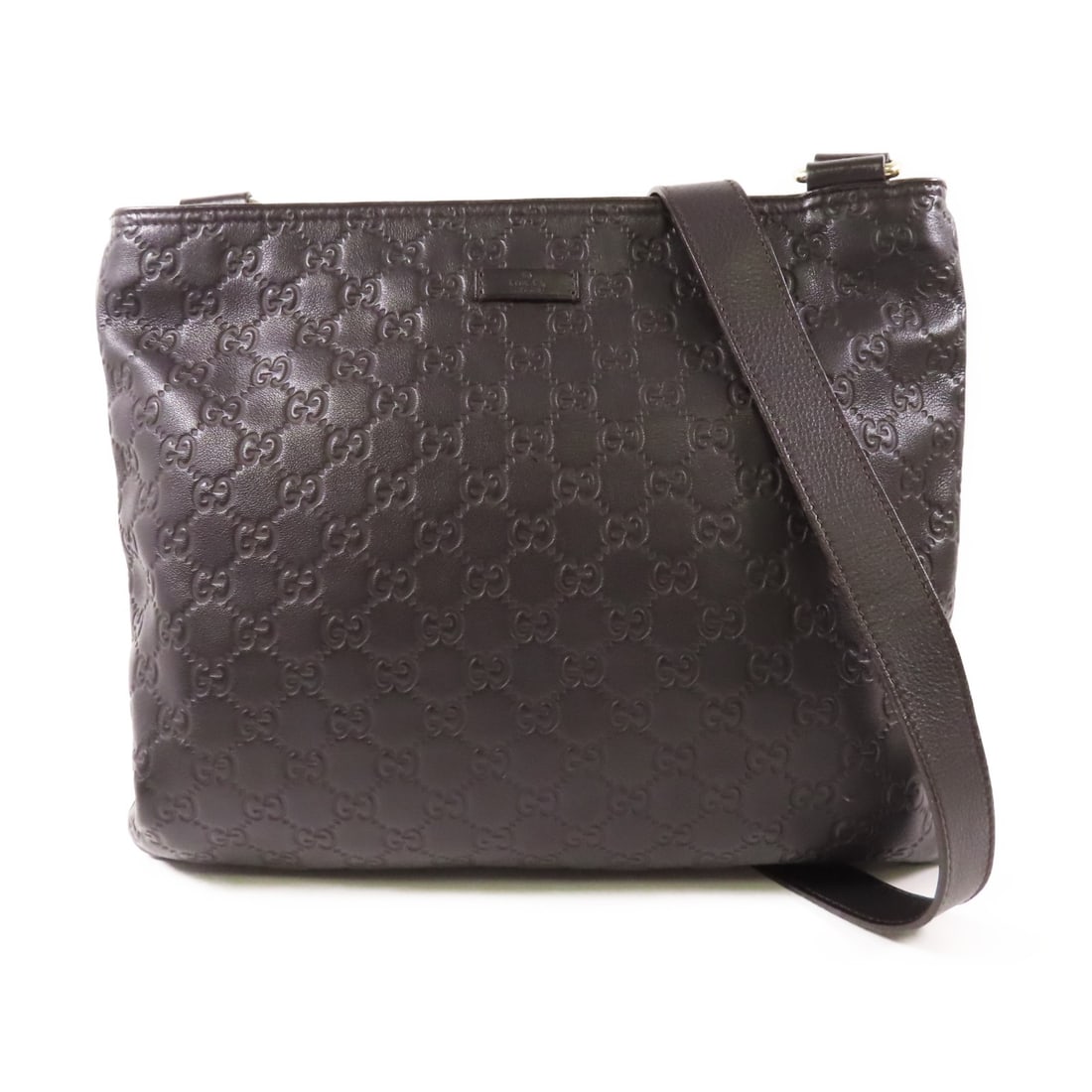 GUCCI GG SHW Black Calfskin Leather Shoulder Bag 201446 (1 of 17)