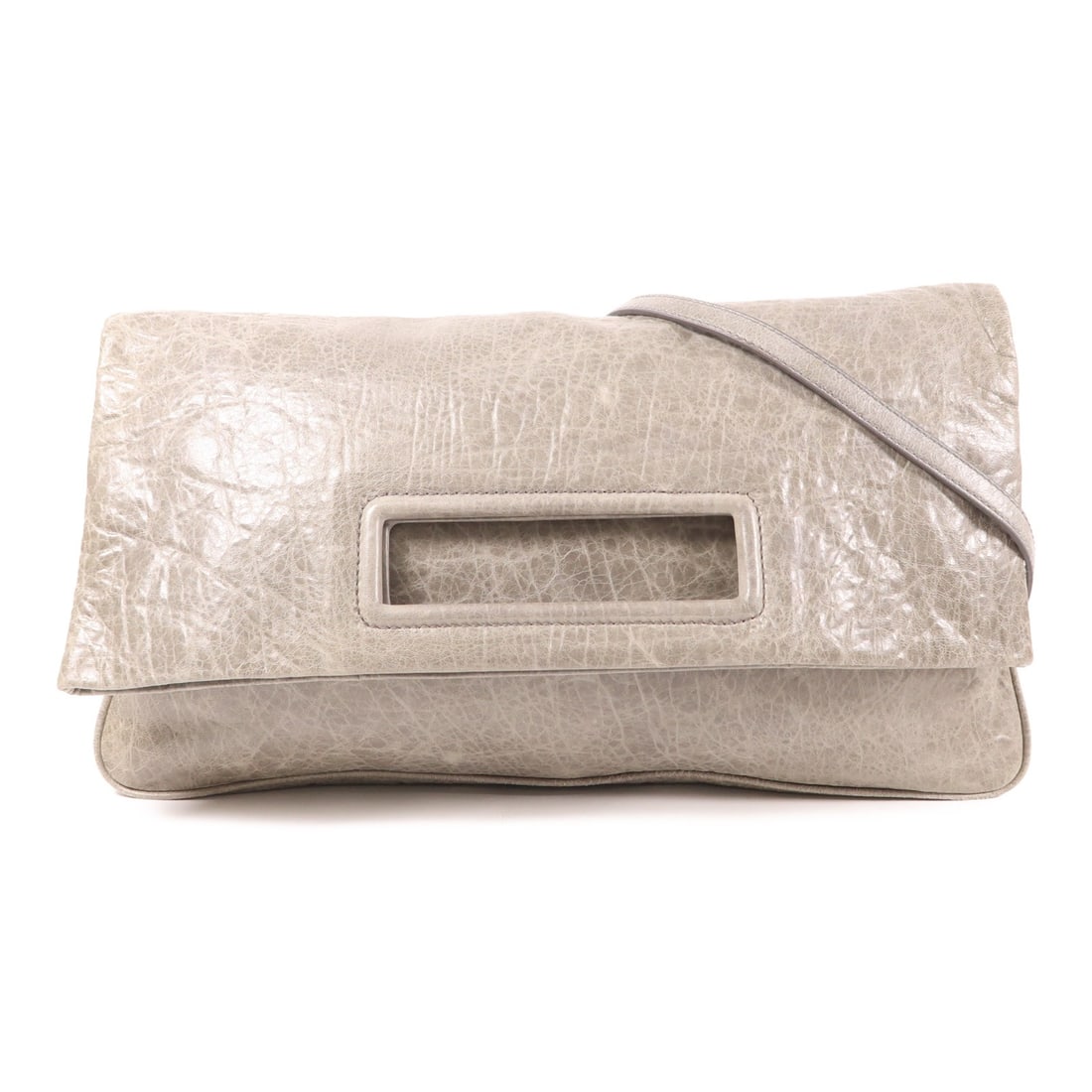 Miu Miu 2 Way Shoulder Bag Gray Calfskin Leather GHW: Miu Miu 2 Way Shoulder Bag Gray Calfskin Leather GHW This stylish Miu Miu 2 Way Shoulder Bag is crafted from high-quality gray calfskin leather, offering both elegance and durability. The bag features