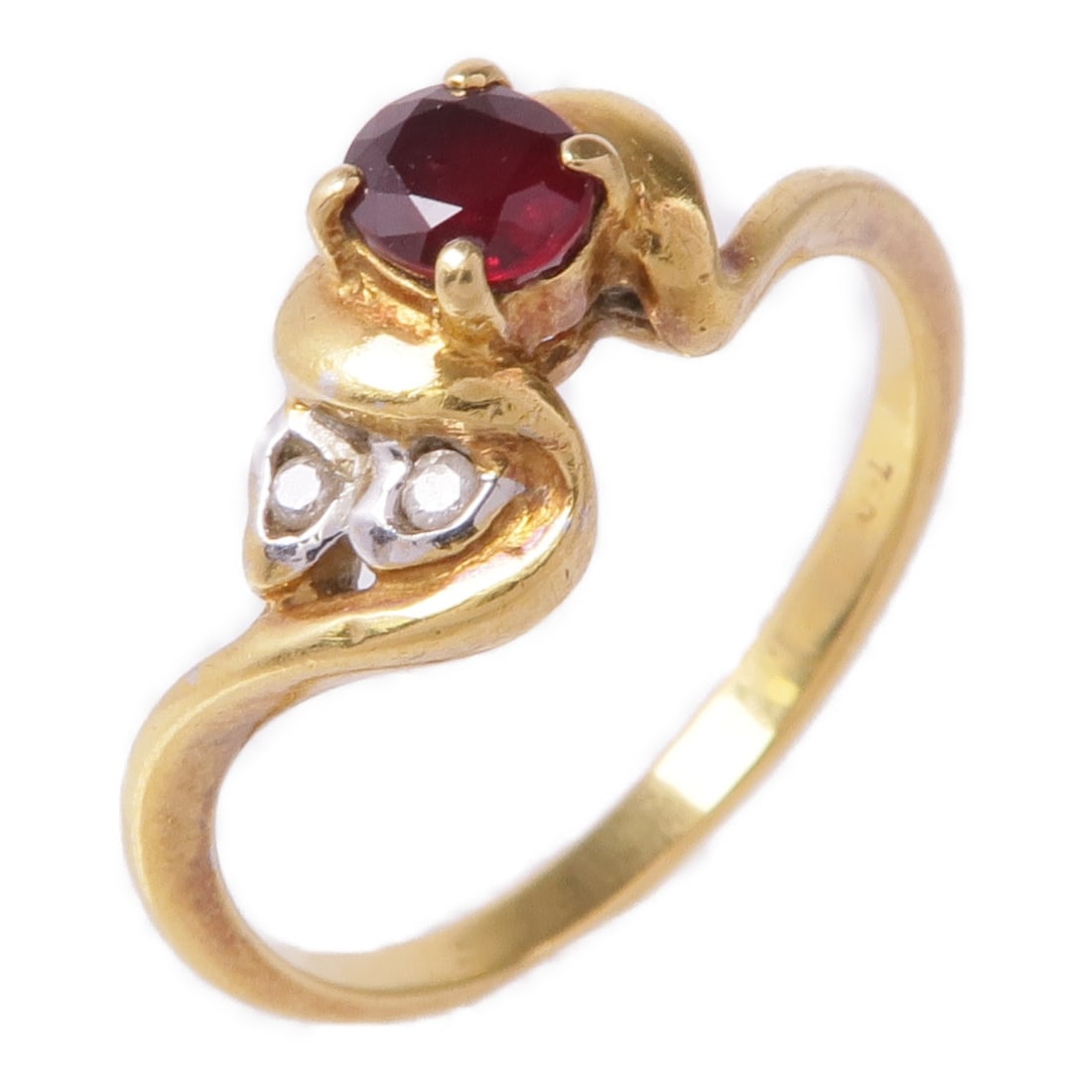 Ruby Diamond Ring in 18K Yellow Gold Size 6.75 by JEWELRY (1 of 7)