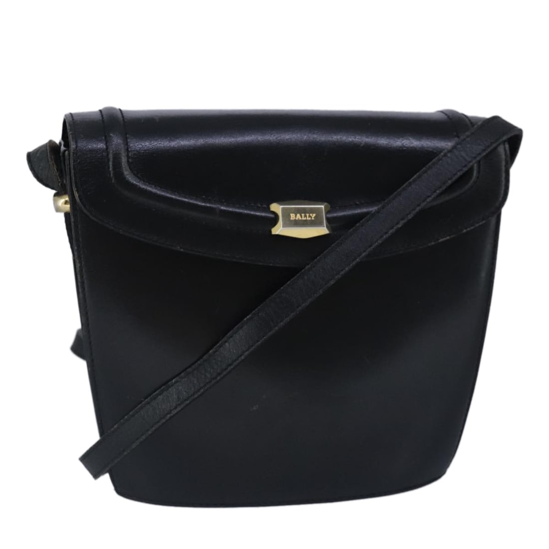 Black Leather Shoulder Bag by Bally Vintage Model (1 of 18)