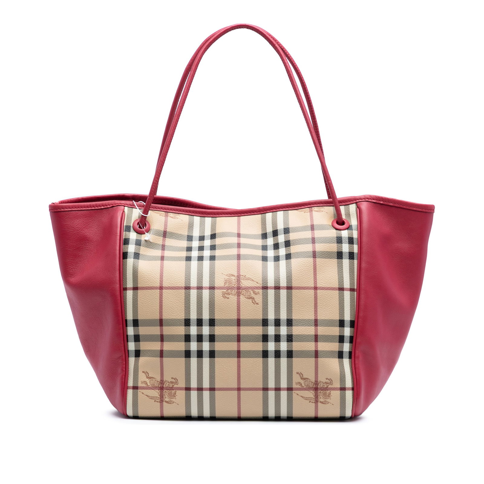 Burberry Small Haymarket Check Coated Canvas Tote Bag (1 of 6)