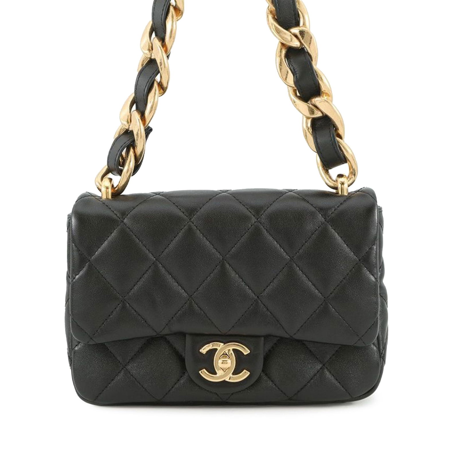 Chanel Funky Town Small Black Quilted Lambskin Flap Shoulder Bag (1 of 15)