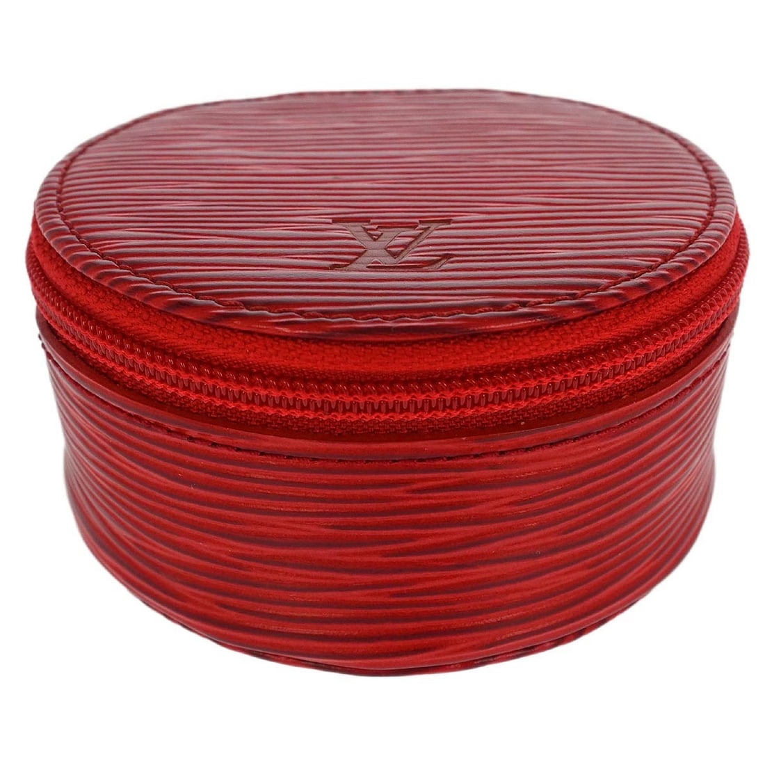 Louis Vuitton Red Epi Ecrin Bijou 8 Jewelry Pouch M48227: Louis Vuitton Red Epi Ecrin Bijou 8 Jewelry Pouch M48227 Elevate your accessory collection with this stunning Louis Vuitton Ecrin Bijou 8 Jewelry Case Pouch, crafted from luxurious red Epi leather. De