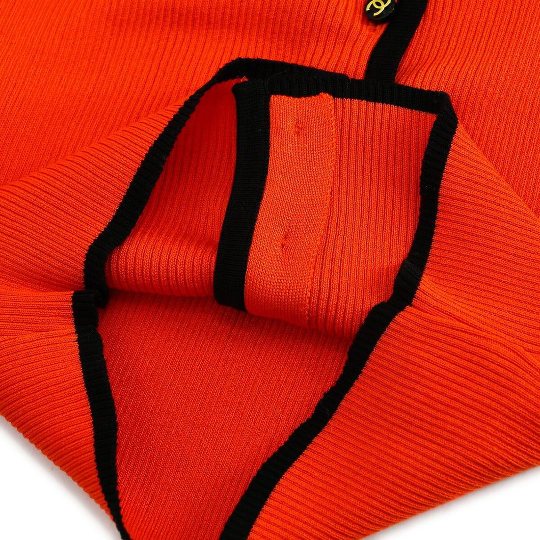 Chanel Red Short Sleeve Cardigan Sweater Size #38 - 7