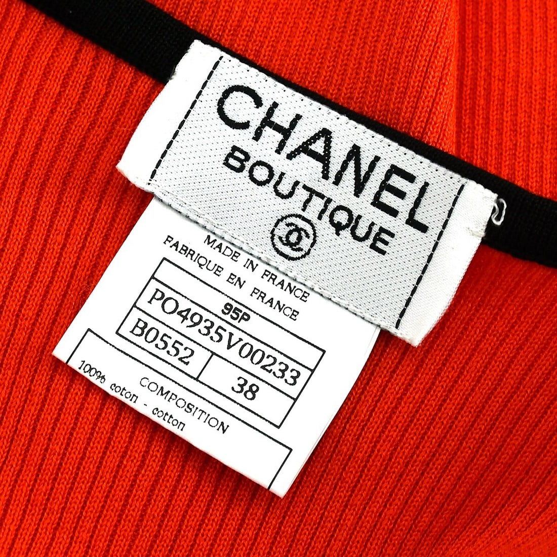 Chanel Red Short Sleeve Cardigan Sweater Size #38 - 9