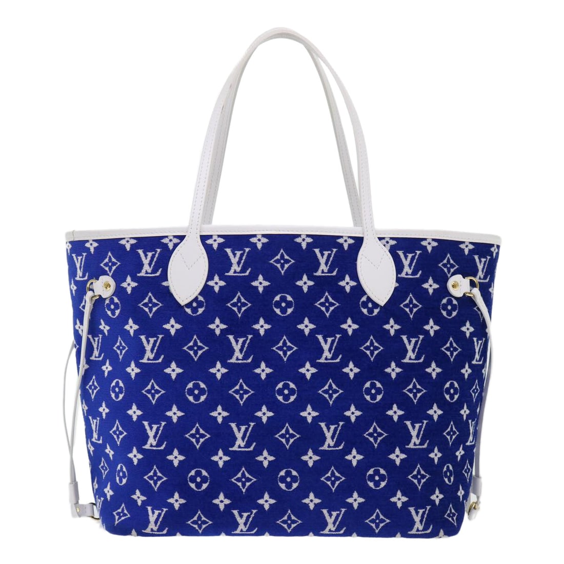 Neverfull NM Tote Blue Velvet Monogram Bag by Louis Vuitton - 18