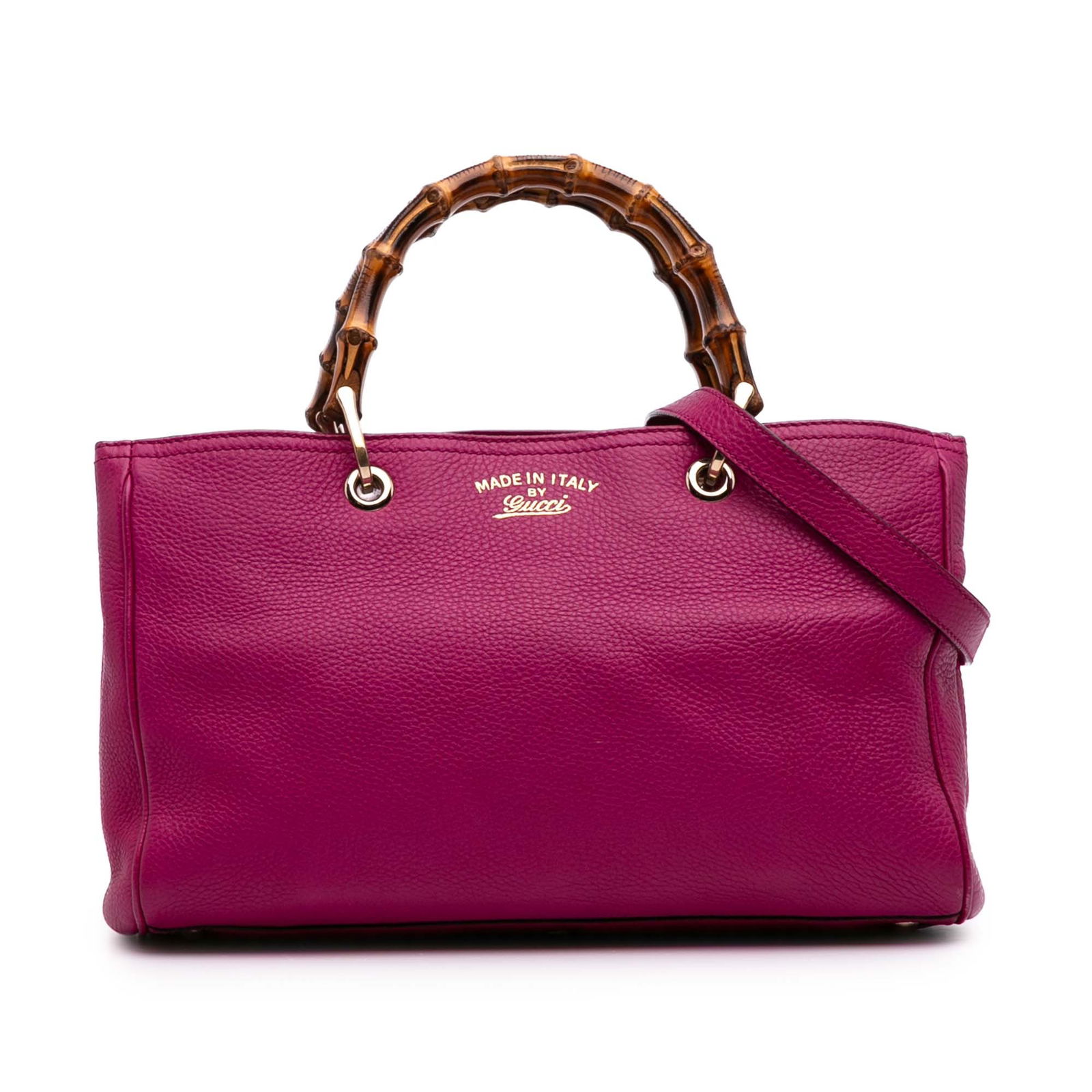 Gucci Medium Calfskin Bamboo Shopper Satchel Pink Leather Bag: Gucci Medium Calfskin Bamboo Shopper Satchel Pink Leather Bag Elevate your accessory collection with the Gucci Medium Calfskin Bamboo Shopper Satchel. This chic bag is crafted from premium leather and