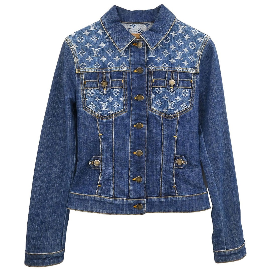 Blue Louis Vuitton Cotton Denim Jacket Size 34 (1 of 11)