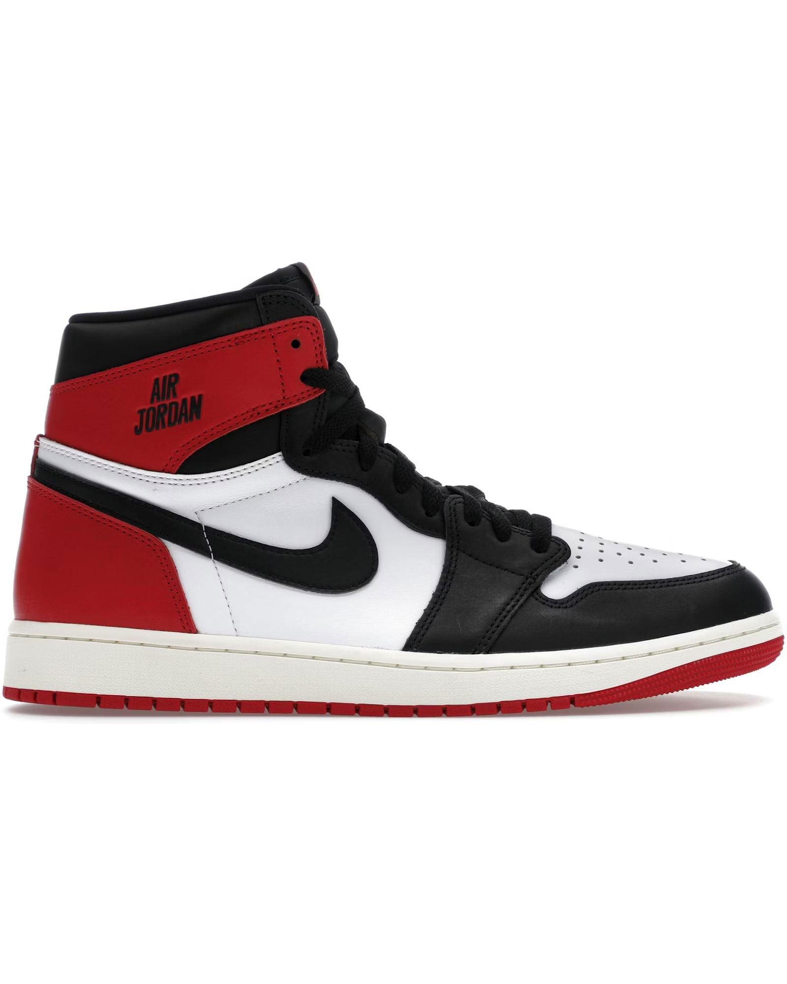 Air Jordan 1 Retro High OG Black Toe Reimagined Sneakers: Air Jordan 1 Retro High OG Black Toe Reimagined Sneakers The Nike Jordan 1 Retro High OG Black Toe Reimagined is presented in un-used and unworn condition. This sneaker features the classic high-top s