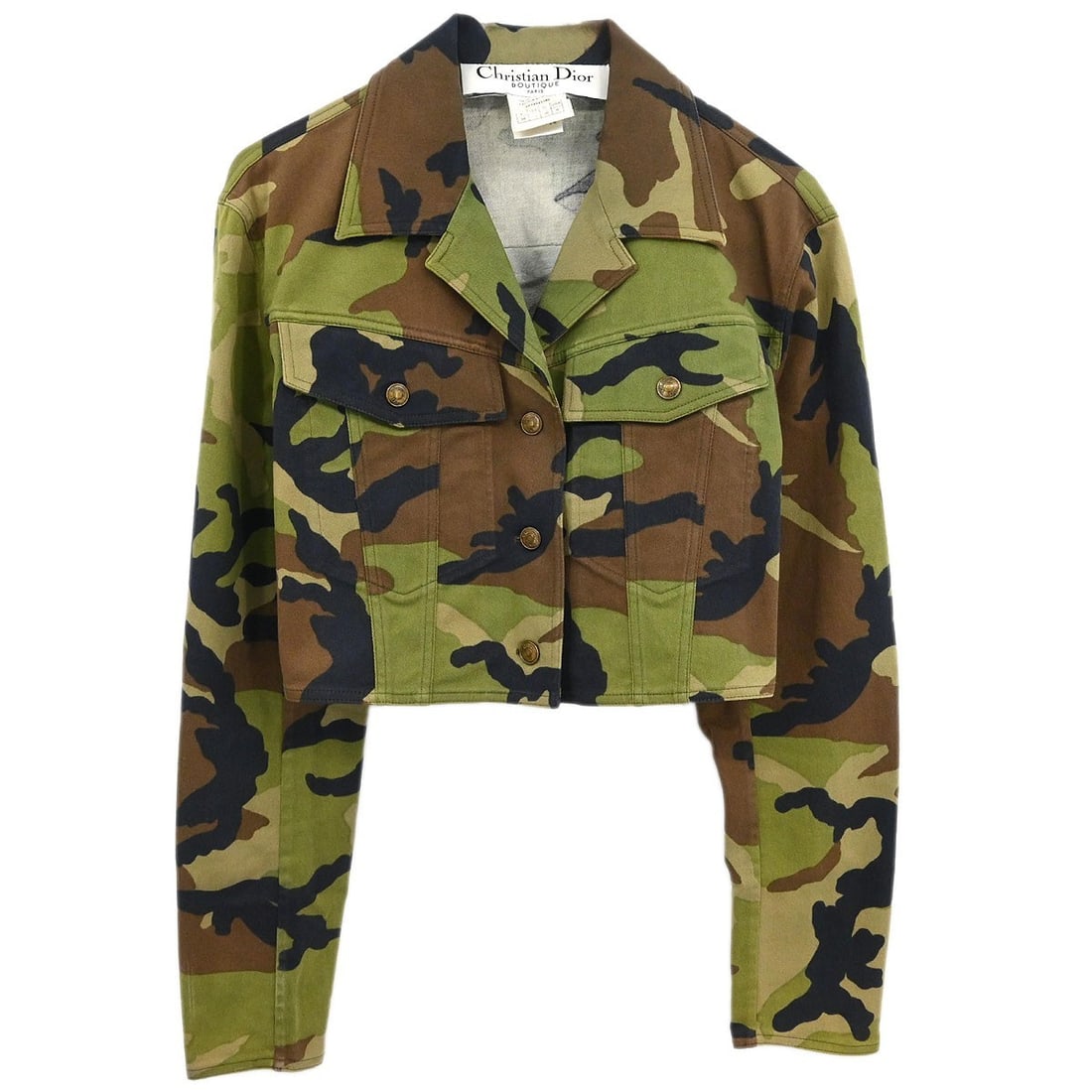Khaki Camouflage Christian Dior Mid-Length Cotton Jacket Size 38 (1 of 11)