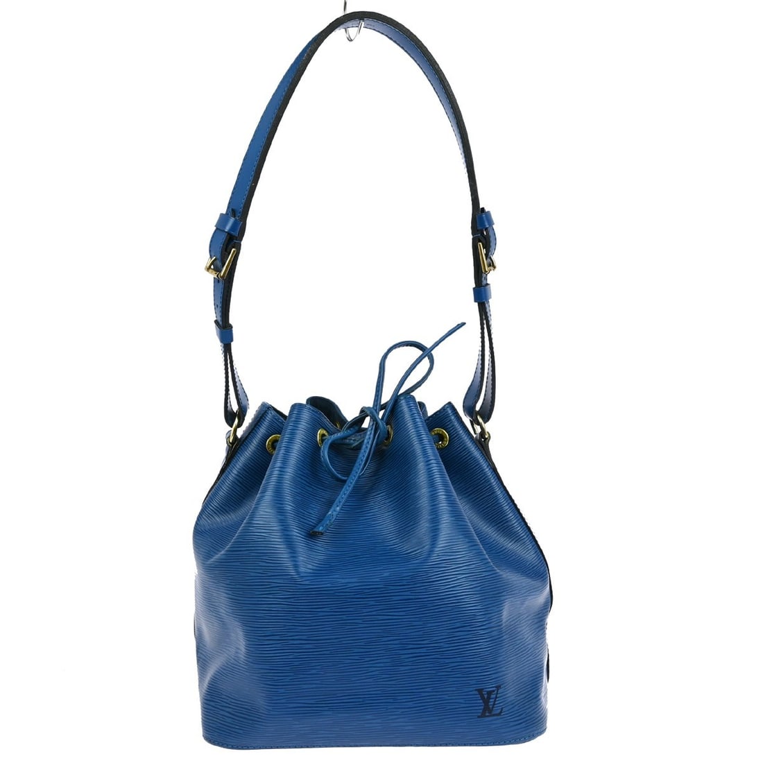Louis Vuitton Petite Noe Blue Epi Leather Vintage Shoulder Bag M44105: Louis Vuitton Petite Noe Blue Epi Leather Vintage Shoulder Bag M44105 This stunning Louis Vuitton Petite Noe shoulder bag, crafted from the iconic Epi leather, is perfect for casual occasions. Featuri