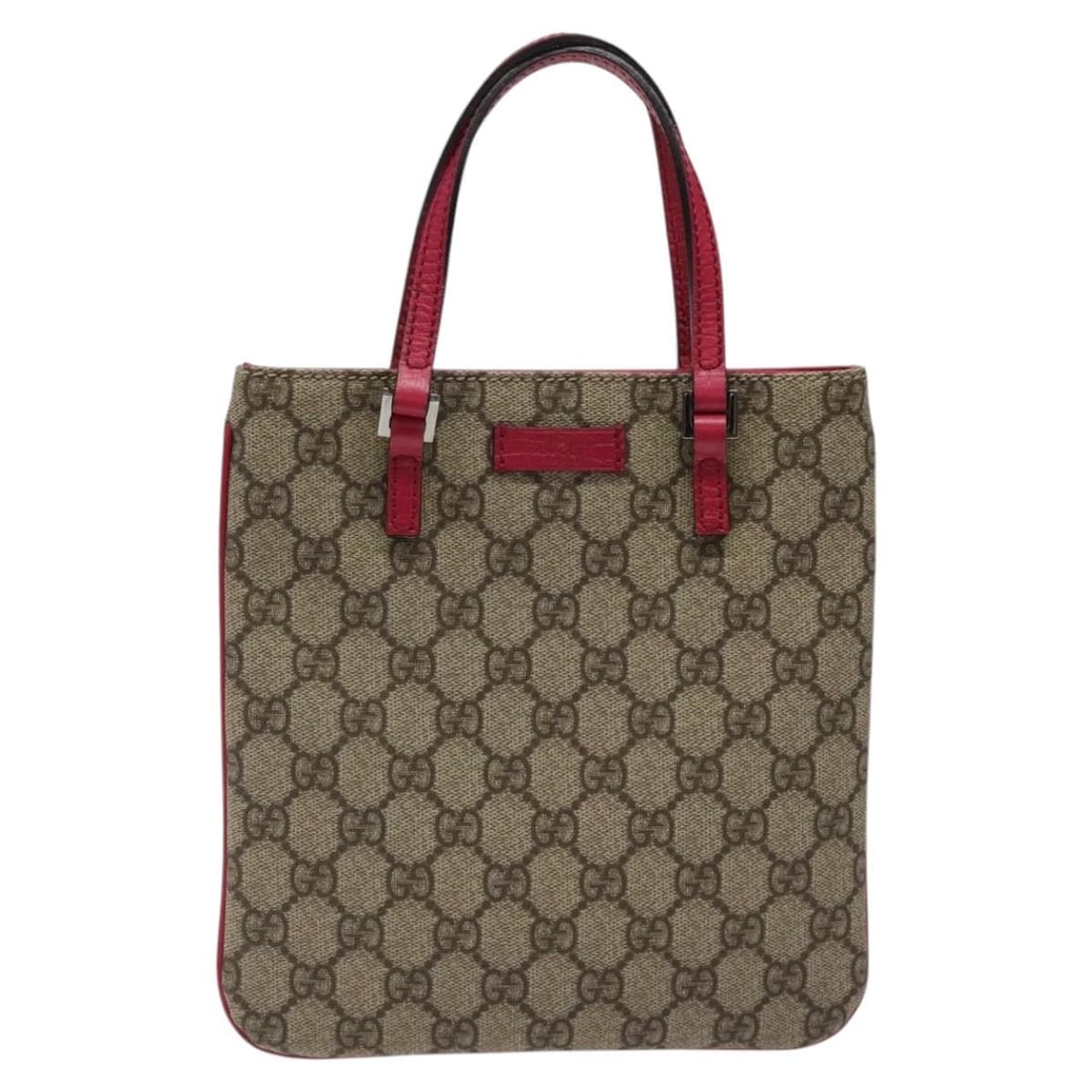 Joy Plus Flat Tote in Beige GG Canvas by Gucci: Joy Plus Flat Tote in Beige GG Canvas by Gucci The Gucci Joy Plus Flat Tote is crafted from beige GG coated canvas and designed for women. This Italian-made tote features a spacious interior with a fl