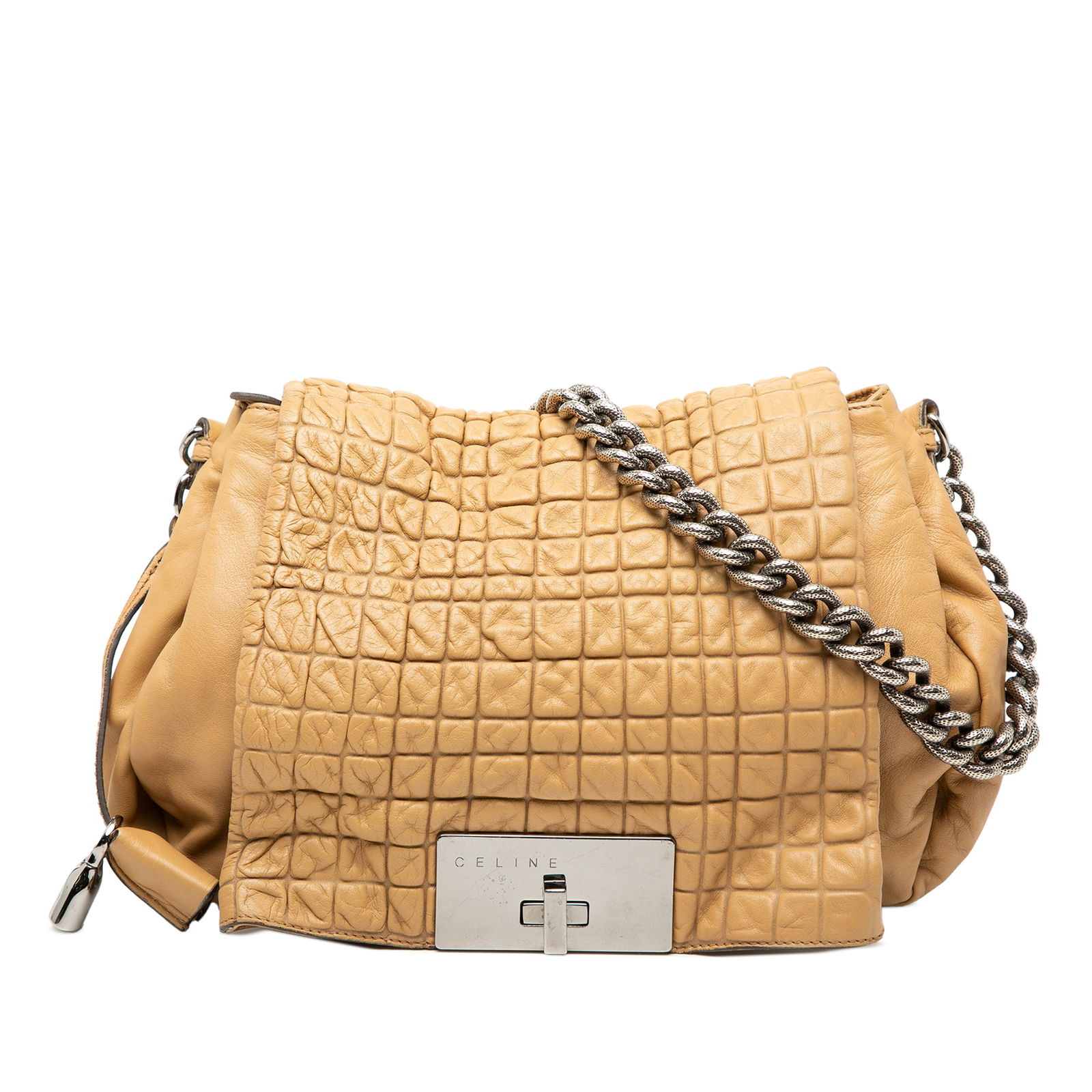 Celine Watch Me Gauffre Lambskin Flap Chain Shoulder Bag (1 of 7)