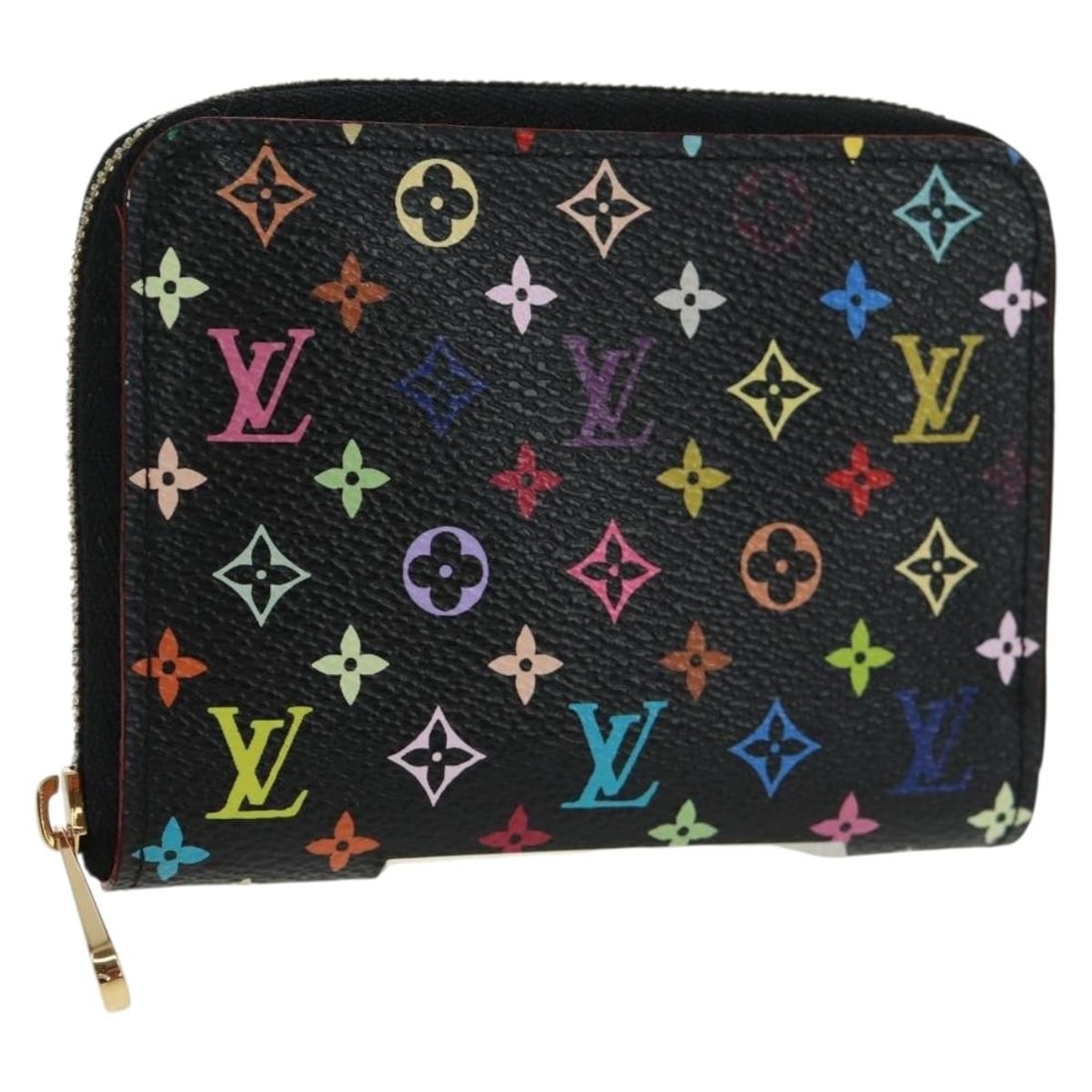 Louis Vuitton Multicolor Canvas Zippy Coin Purse Black M93740 France: Louis Vuitton Multicolor Canvas Zippy Coin Purse Black M93740 France This Louis Vuitton Monogram Multicolor Zippy Coin Purse features a black canvas exterior decorated with the iconic multicolor monog