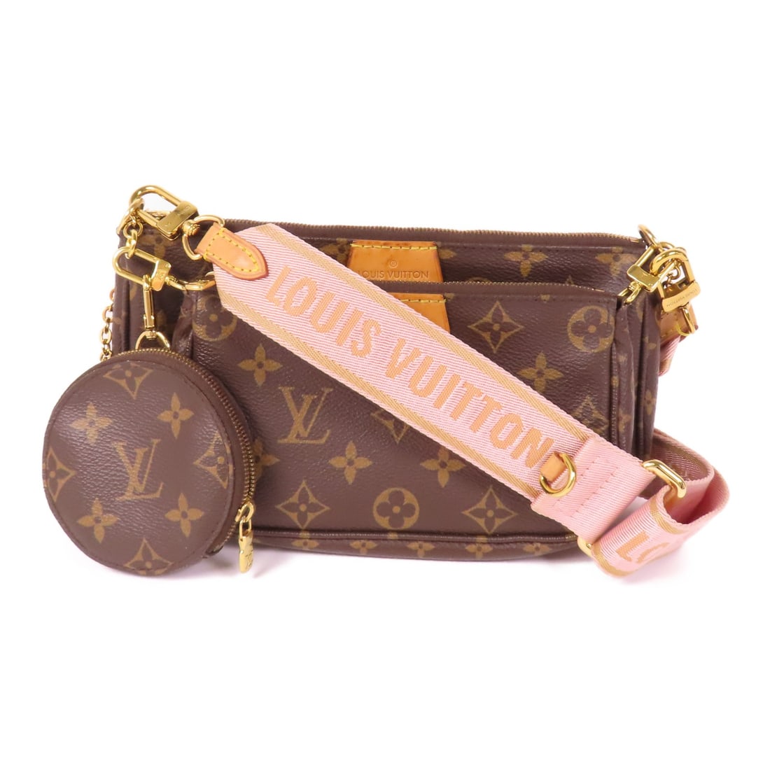 LOUIS VUITTON Multi Pochette Accessoires 2 Way Bag M44840 Brown Monogram (1 of 18)