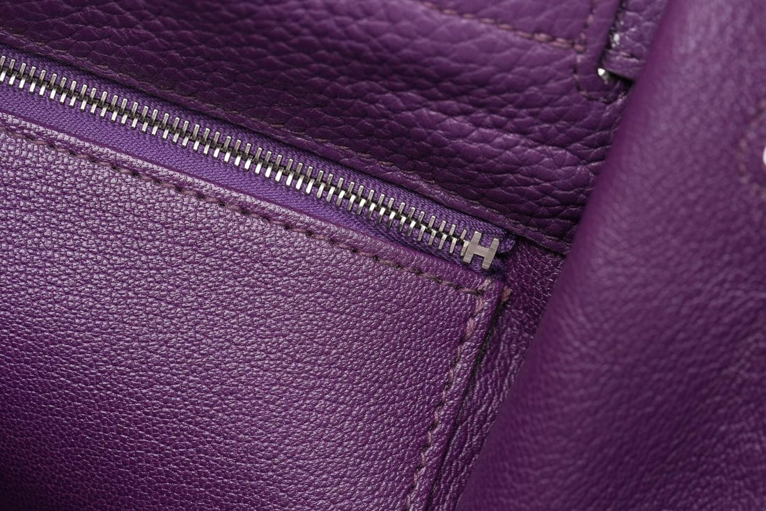Hermes Kelly 35 Retourne Ultraviolet Clemence Leather Bag - 10