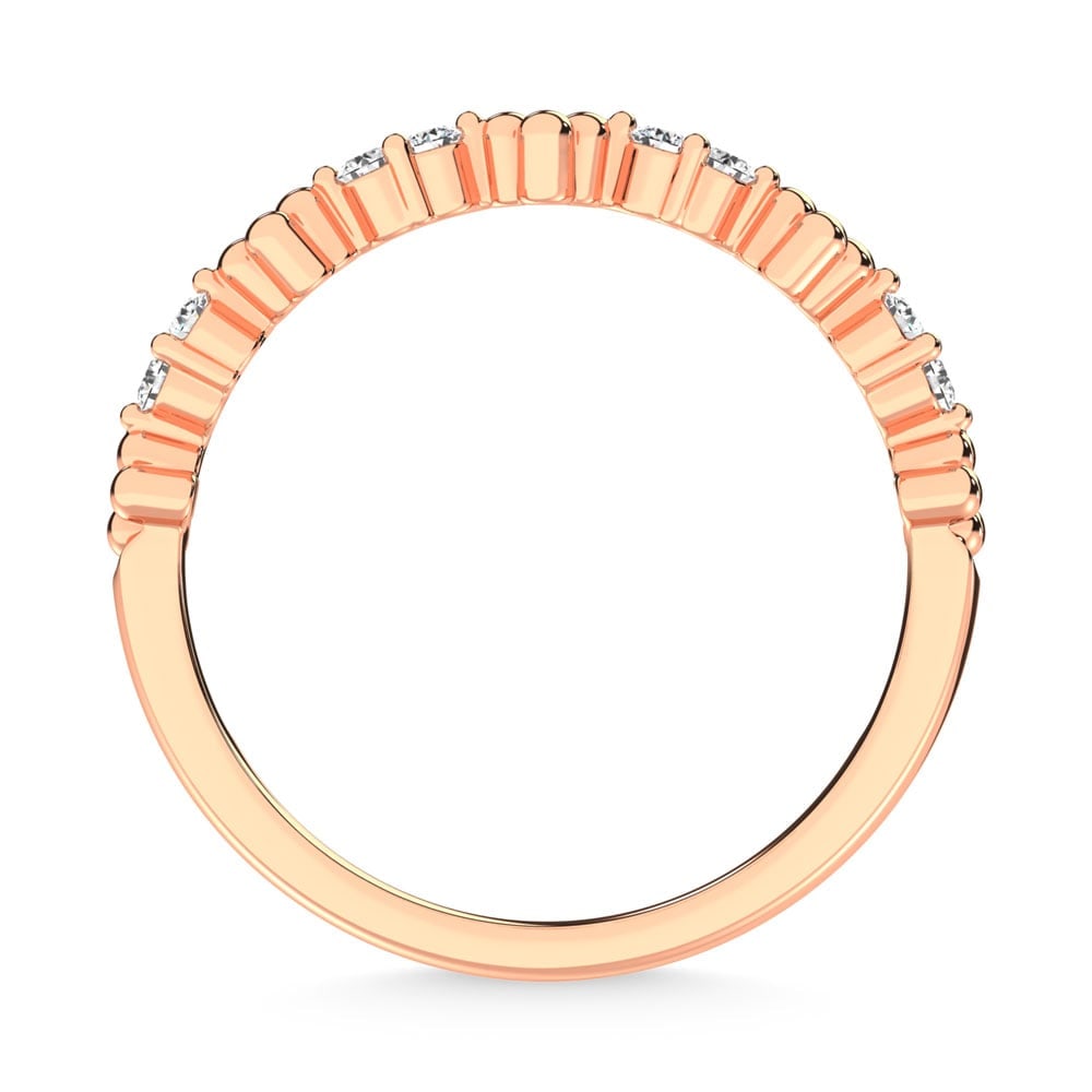 14K Rose Gold Diamond 1/6 Ct.Tw. Stackable Ring - 4
