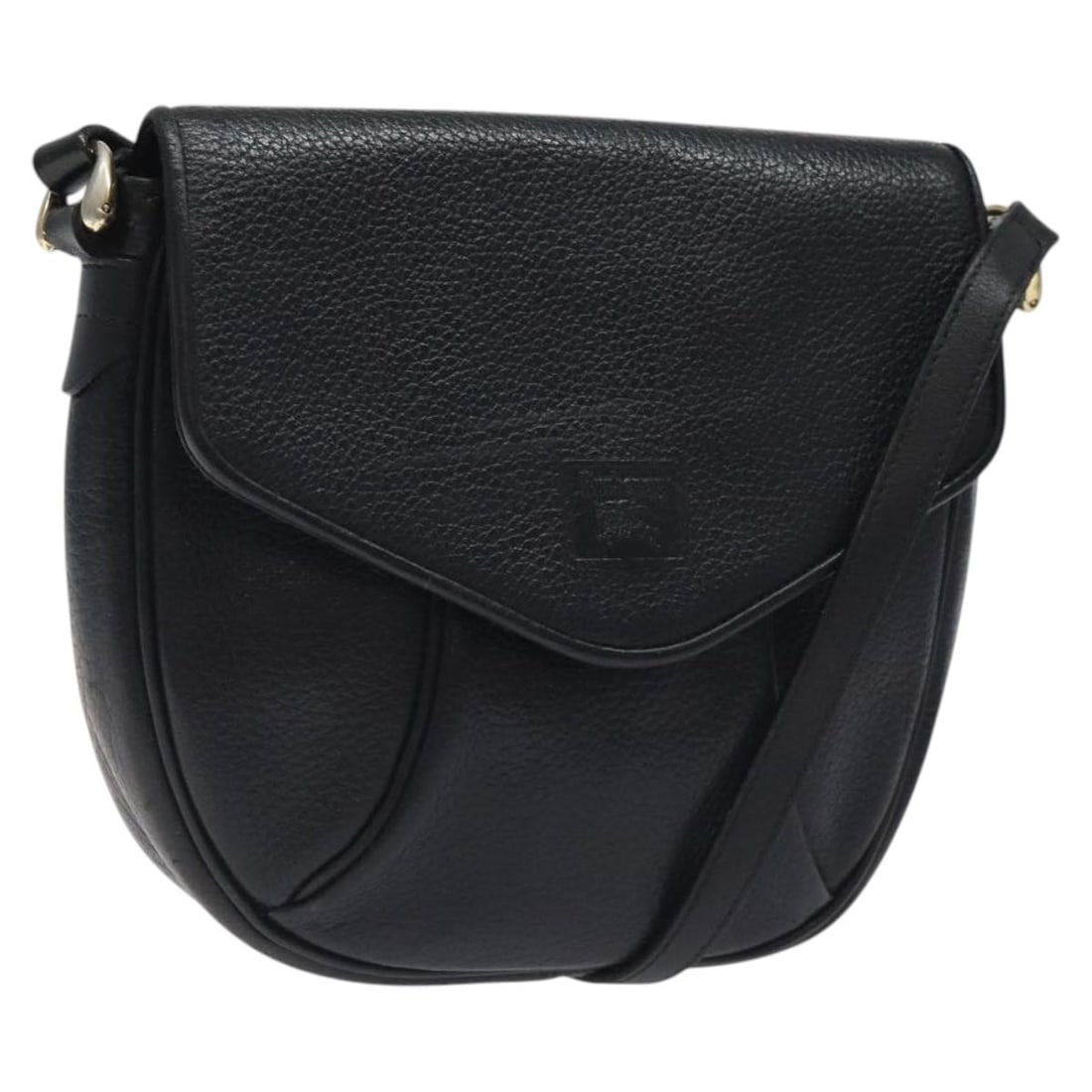 Burberry Leather Black Flap Shoulder Bag 20cm by 19cm by 3.5cm (1 of 18)