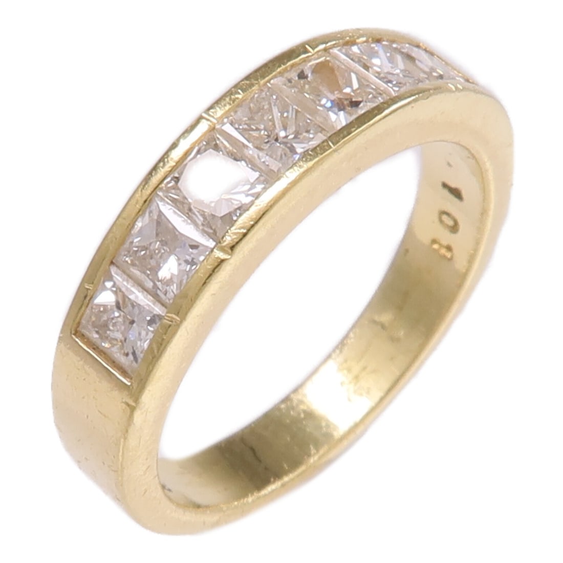 Diamond Solitaire Ring in 18K Yellow Gold Size 4.75 (1 of 9)