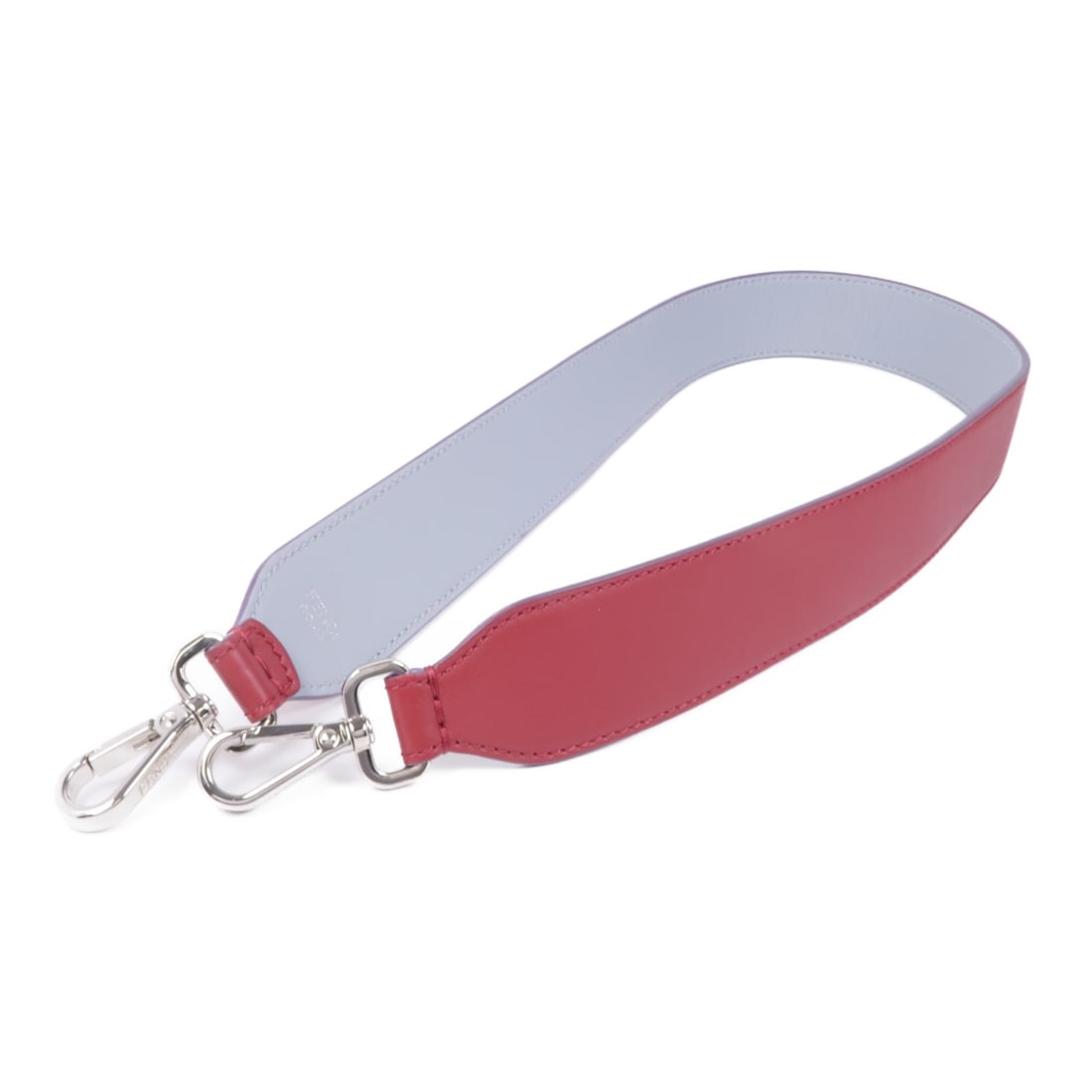 FENDI Red Calfskin Leather Shoulder Strap Accessory: FENDI Red Calfskin Leather Shoulder Strap Accessory Elevate your style with this FENDI Shoulder Strap, crafted from luxurious calfskin leather in a striking red color. This versatile strap, perfect fo