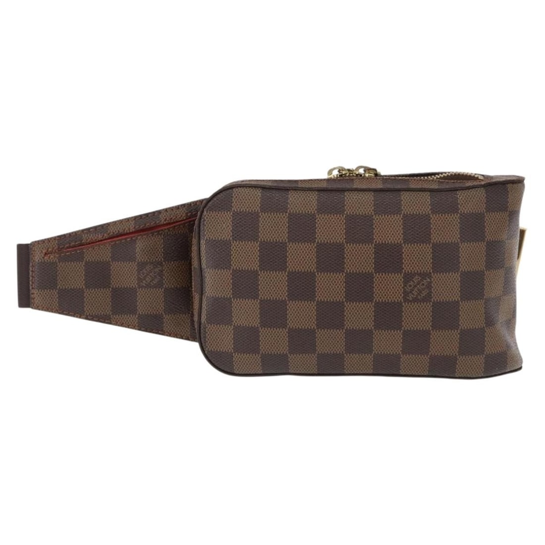 Louis Vuitton Damier Canvas Geronimos Unisex Waist Pouch: Louis Vuitton Damier Canvas Geronimos Unisex Waist Pouch This Louis Vuitton Geronimos waist bag features a brown Damier canvas construction designed for unisex use. It offers a compact size suitable f