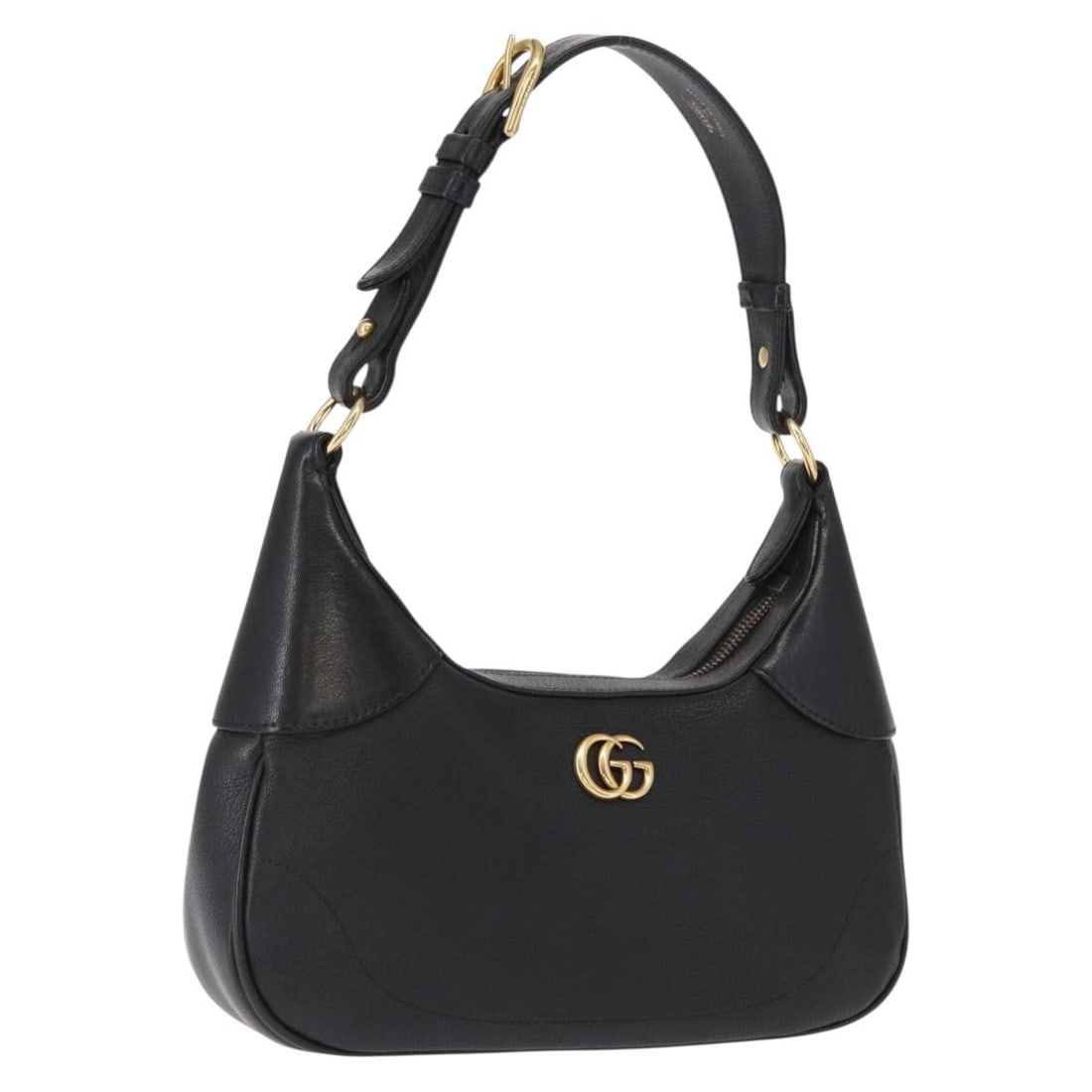 Gucci 731817 Leather Shoulder Bag Gold and Black Made in Italy: Gucci 731817 Leather Shoulder Bag Gold and Black Made in Italy This Gucci shoulder bag features a leather exterior in gold and black, crafted in Italy. It offers a sleek, compact design with a 9.1-inc