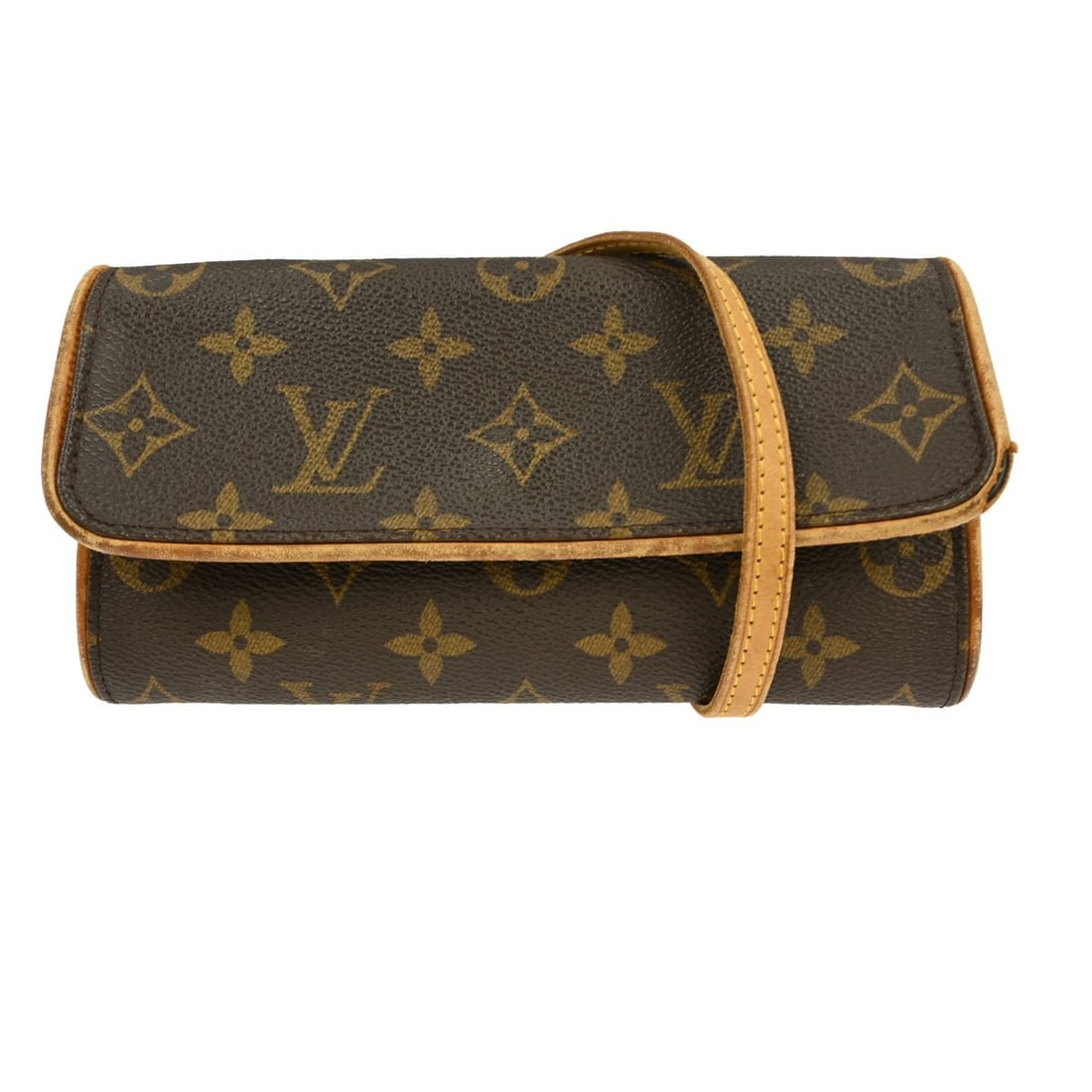 Louis Vuitton Pochette Twin GM Monogram Canvas Medium Crossbody Bag M51852: Louis Vuitton Pochette Twin GM Monogram Canvas Medium Crossbody Bag M51852 This Louis Vuitton Pochette Twin GM crossbody bag features the iconic Monogram canvas and a brown leather crossbody strap. Th