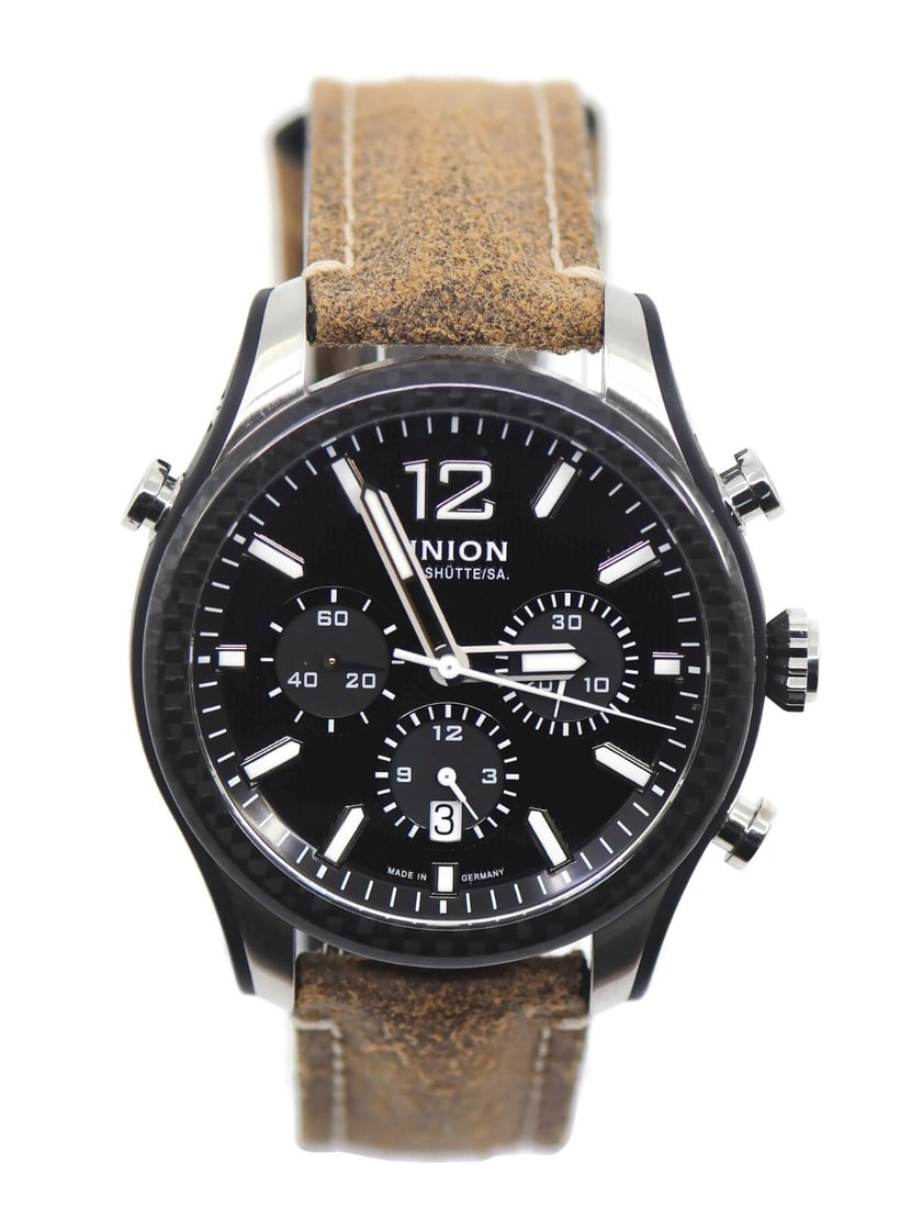 Union Glashutte Chronograph Stainless Steel Watch D009.927.26.207.00 with Box and Papers (1 of 5)