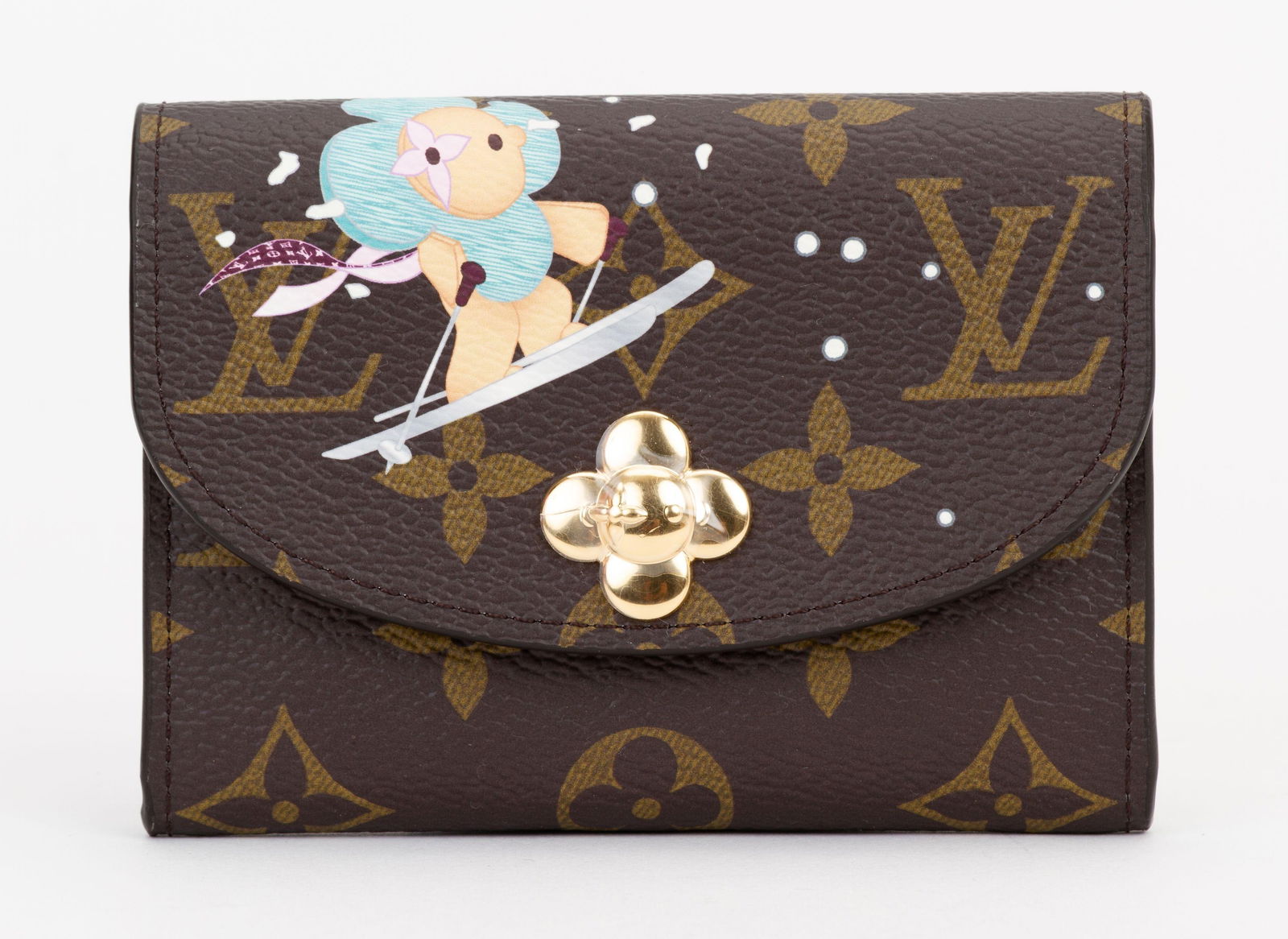 Louis Vuitton Rosalie Coin Purse Monogram Coated Canvas New: Louis Vuitton Rosalie Coin Purse Monogram Coated Canvas New The Louis Vuitton Rosalie Coin Purse is a stylish and functional accessory crafted from monogram coated canvas, showcasing a unique ski illu