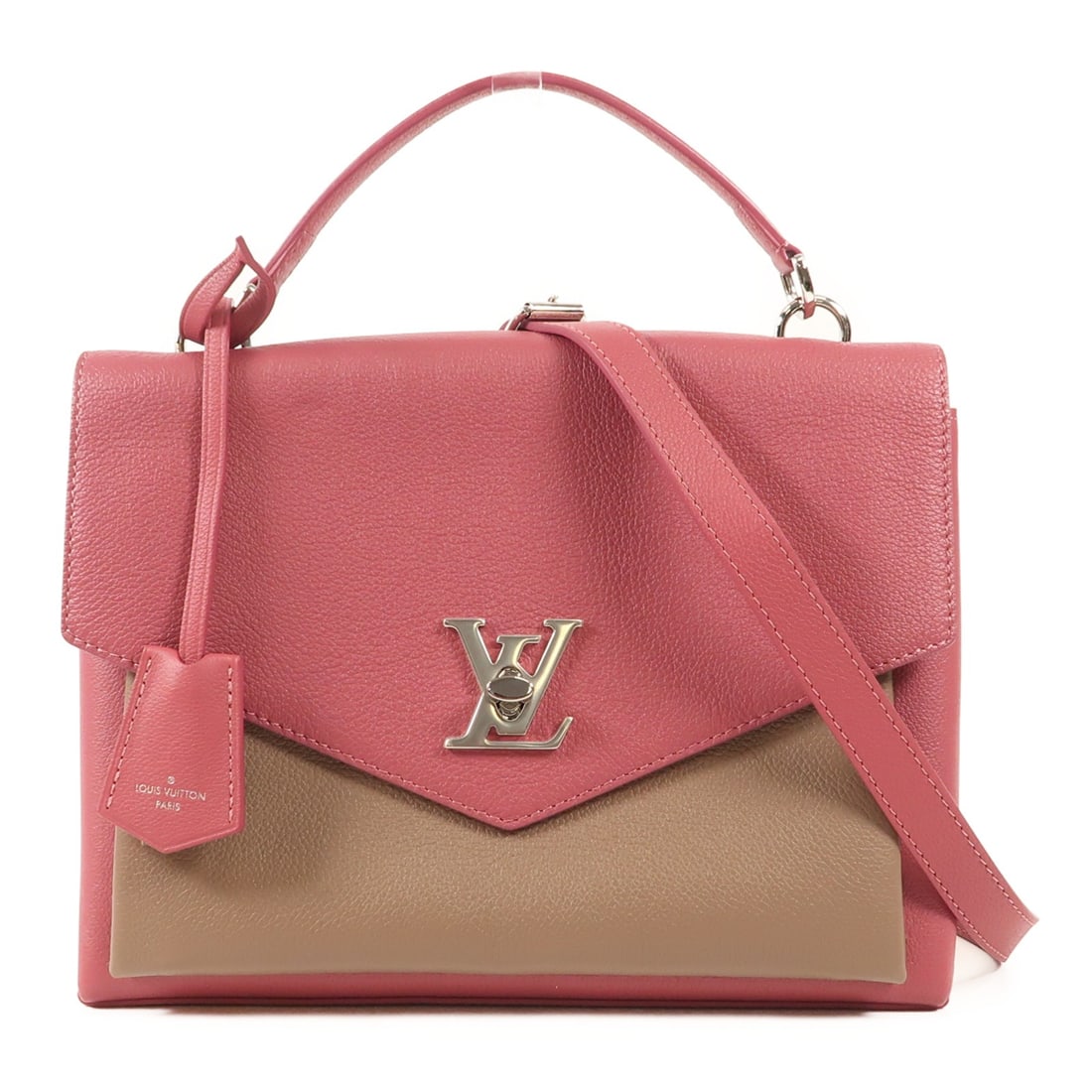 LOUIS VUITTON My LockMe 2 Way Bag M54997 Vernis Pink Beige (1 of 14)