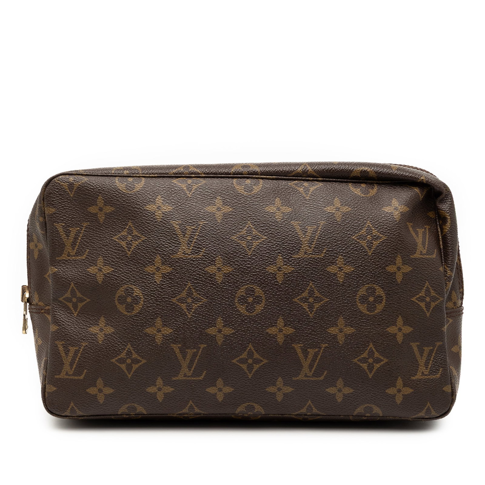 Monogram Canvas Trousse Toilette 28 Bag by Louis Vuitton: Monogram Canvas Trousse Toilette 28 Bag by Louis Vuitton The Louis Vuitton Monogram Trousse Toilette 28 is crafted from the brand's signature monogram canvas and features a top zip closure and an inte
